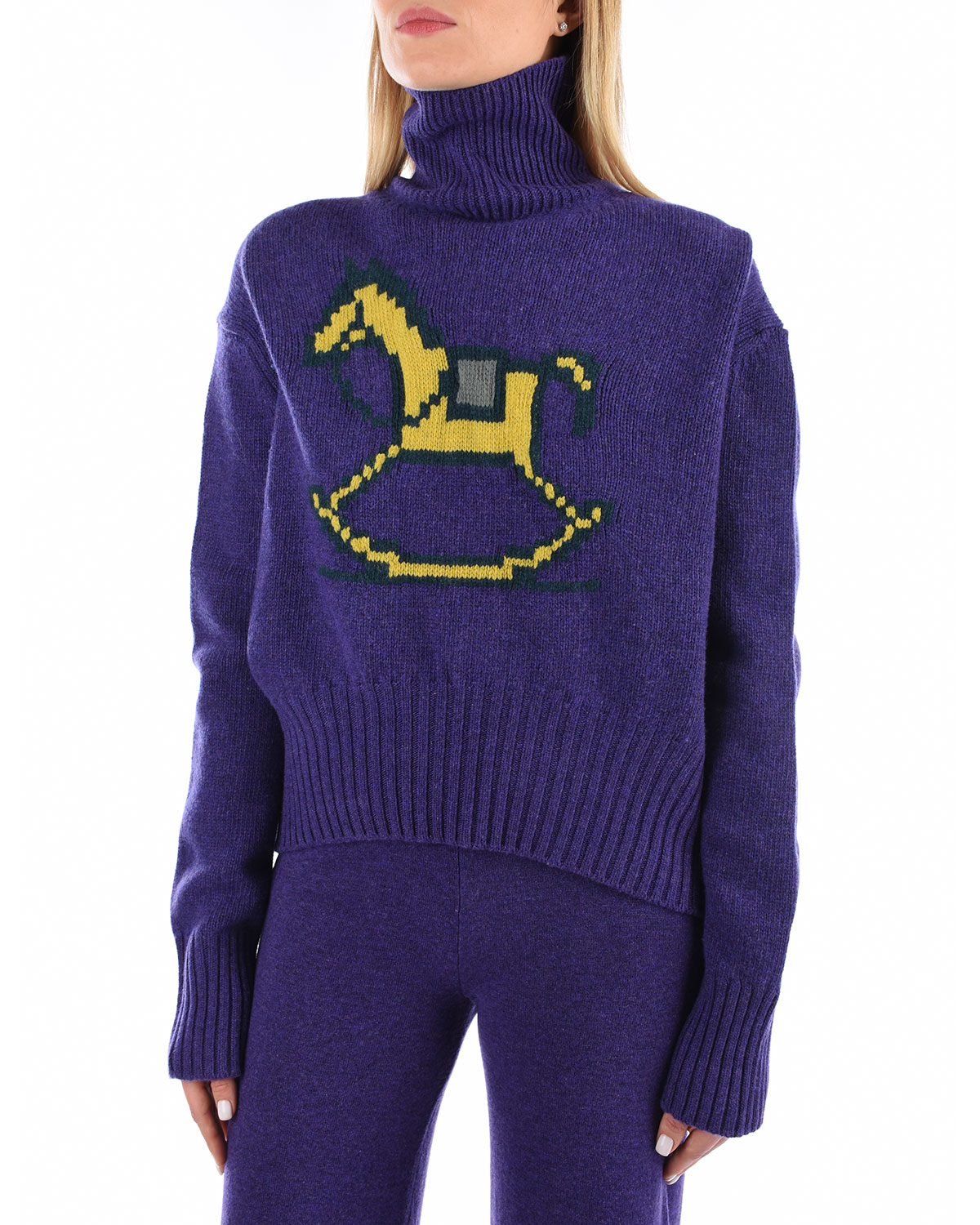 Фиолетовый джемпер с декором "лошадка" Tak Ori, размер 40 - фото 8