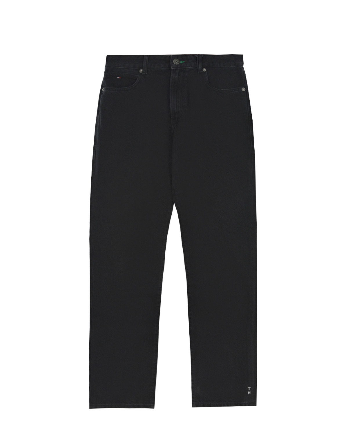 Черные джинсы прямого кроя Tommy Hilfiger детские, размер 140, цвет черный - фото 1