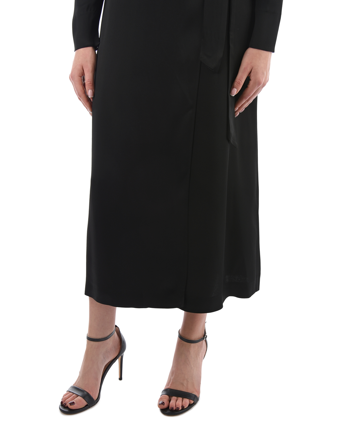 Черное платье с поясом TWINSET, размер 40, цвет черный - фото 9