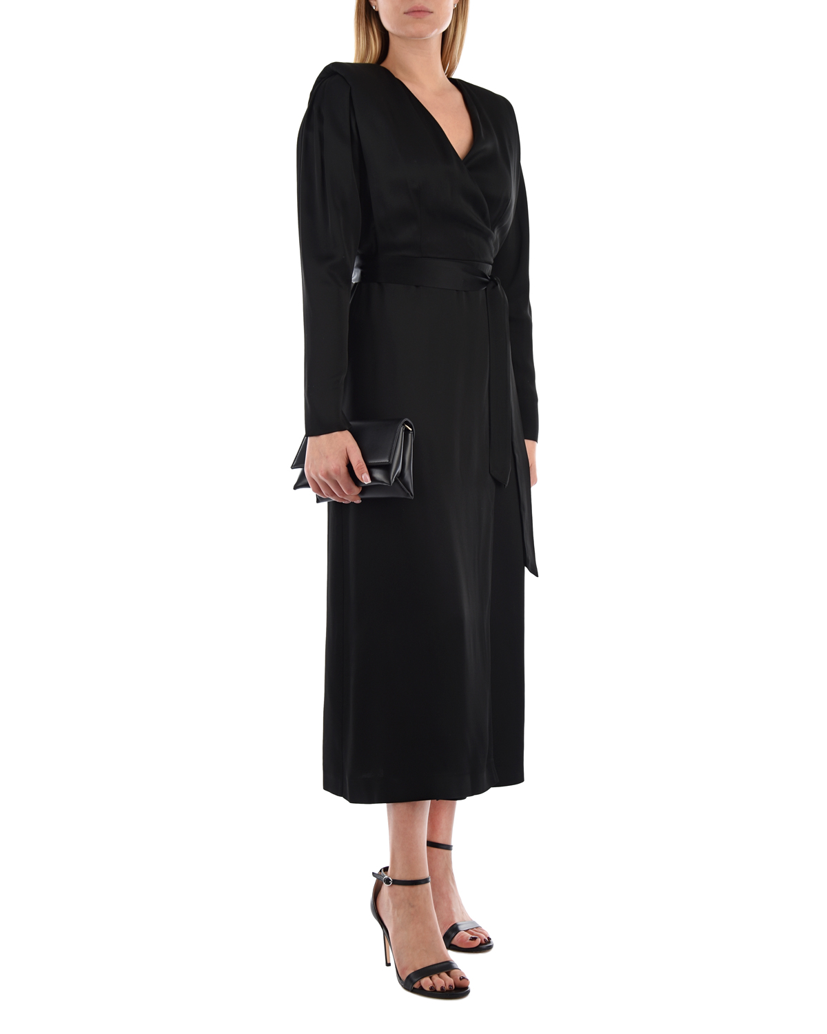 Черное платье с поясом TWINSET, размер 40, цвет черный - фото 2