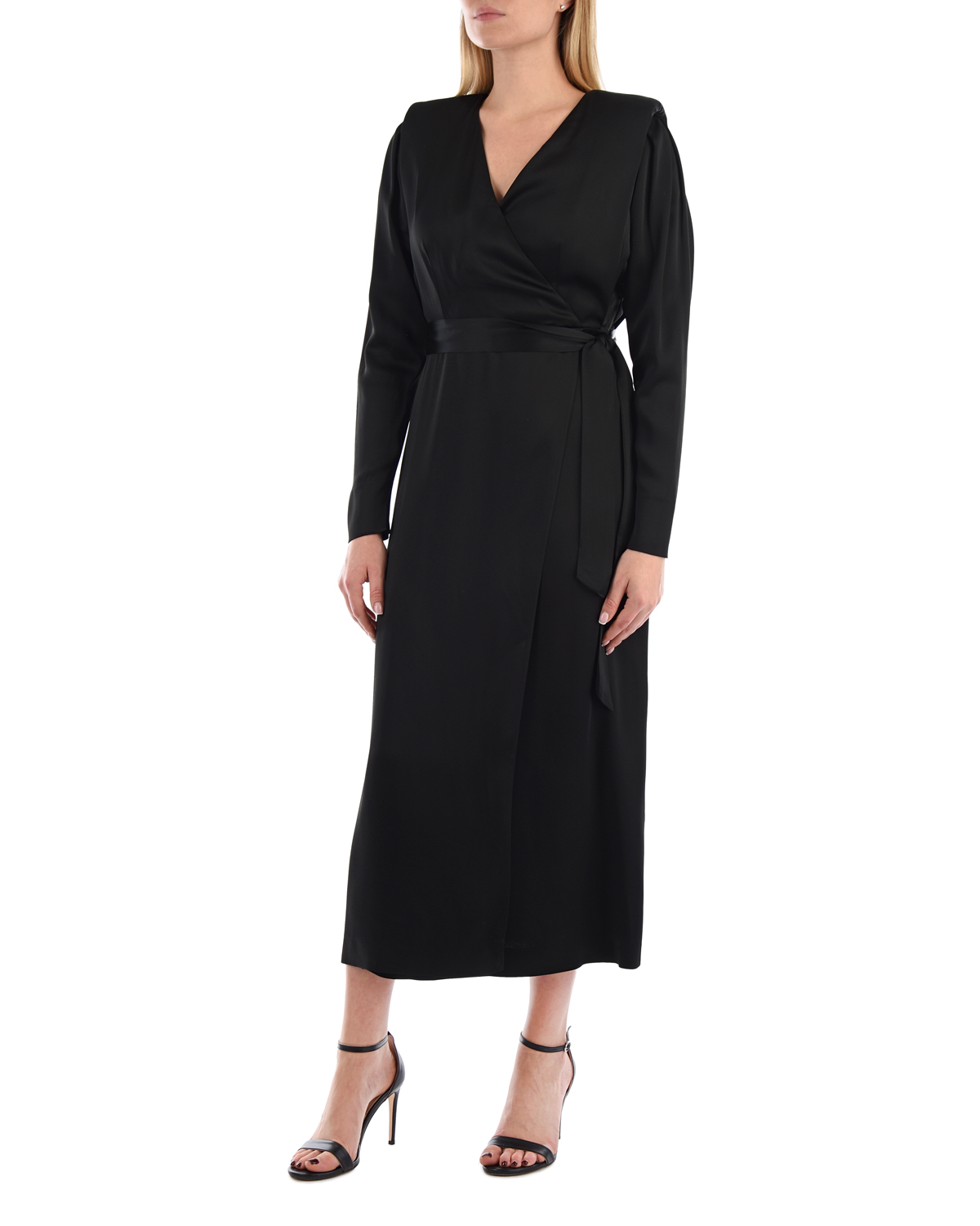 Черное платье с поясом TWINSET, размер 40, цвет черный - фото 3