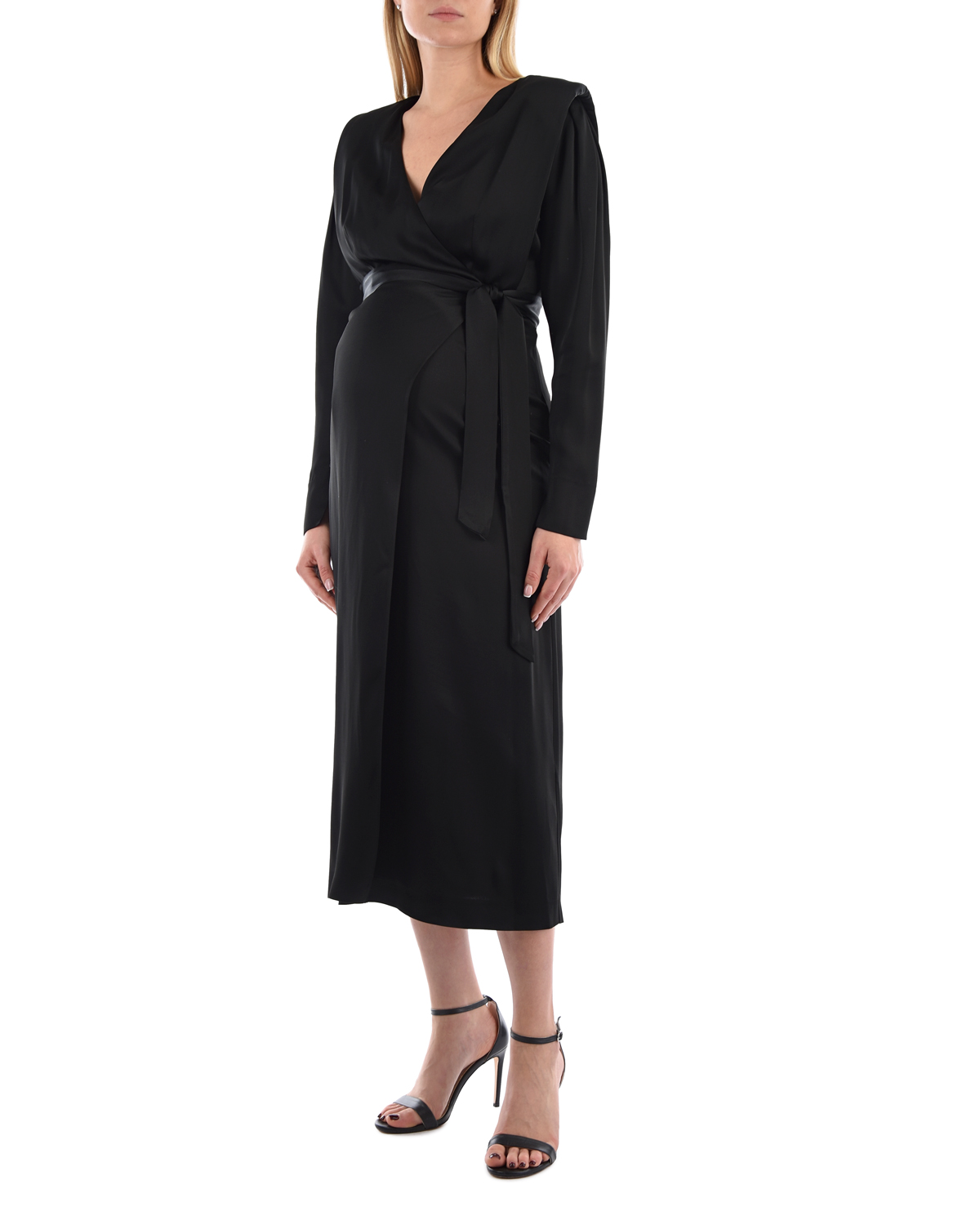 Черное платье с поясом TWINSET, размер 40, цвет черный - фото 5