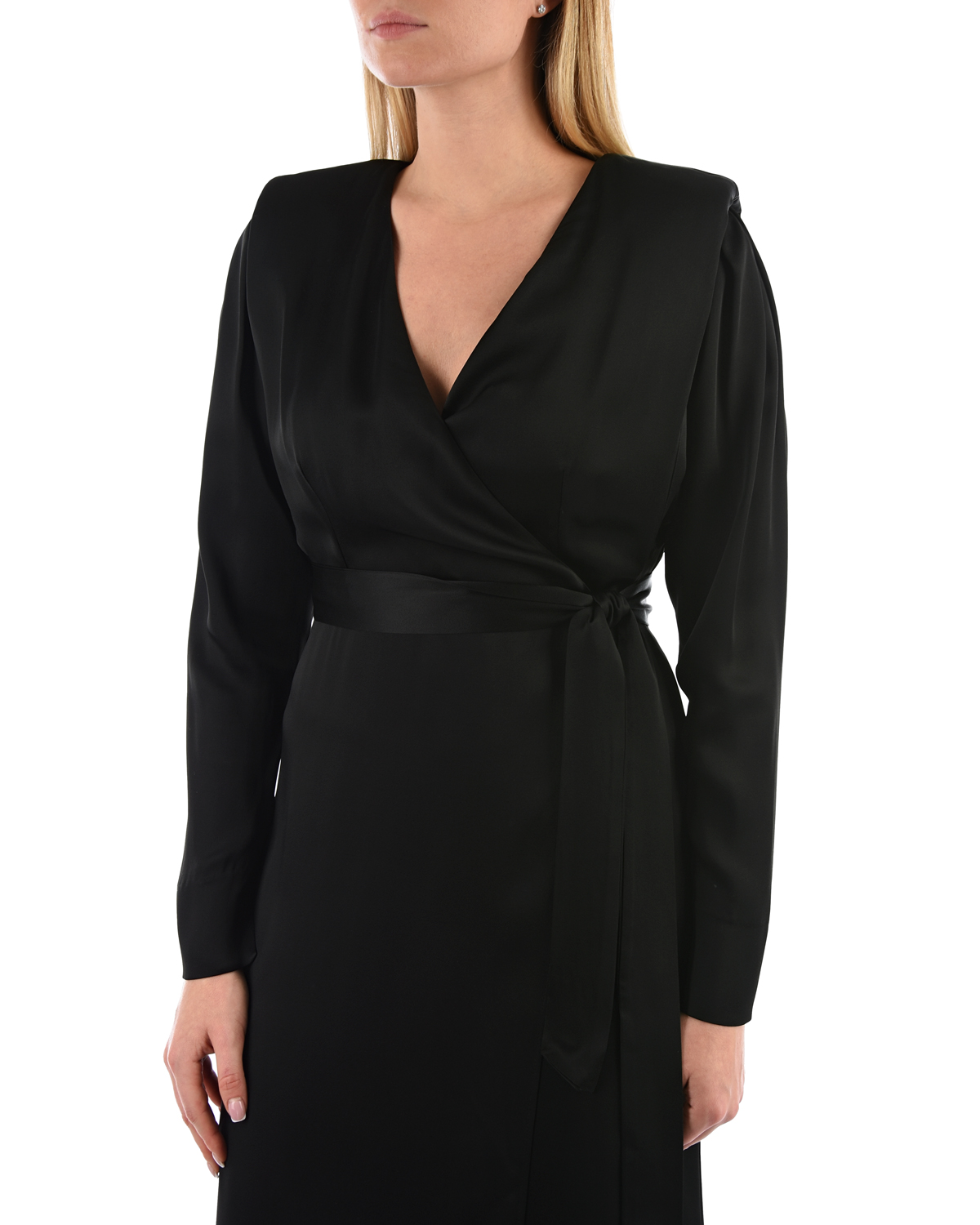 Черное платье с поясом TWINSET, размер 40, цвет черный - фото 8