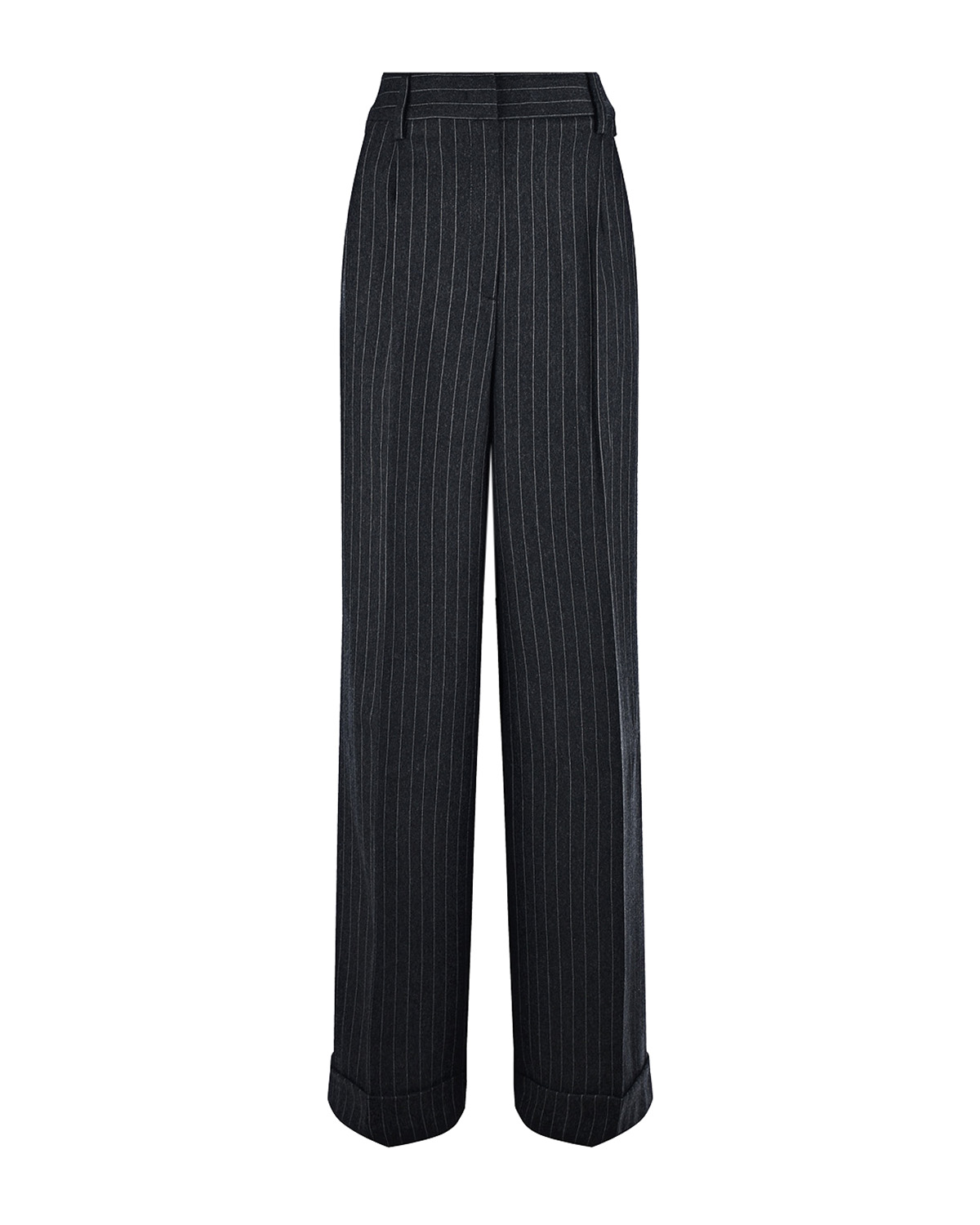 Черные брюки в полоску Vivetta, размер 46, цвет черный - фото 1