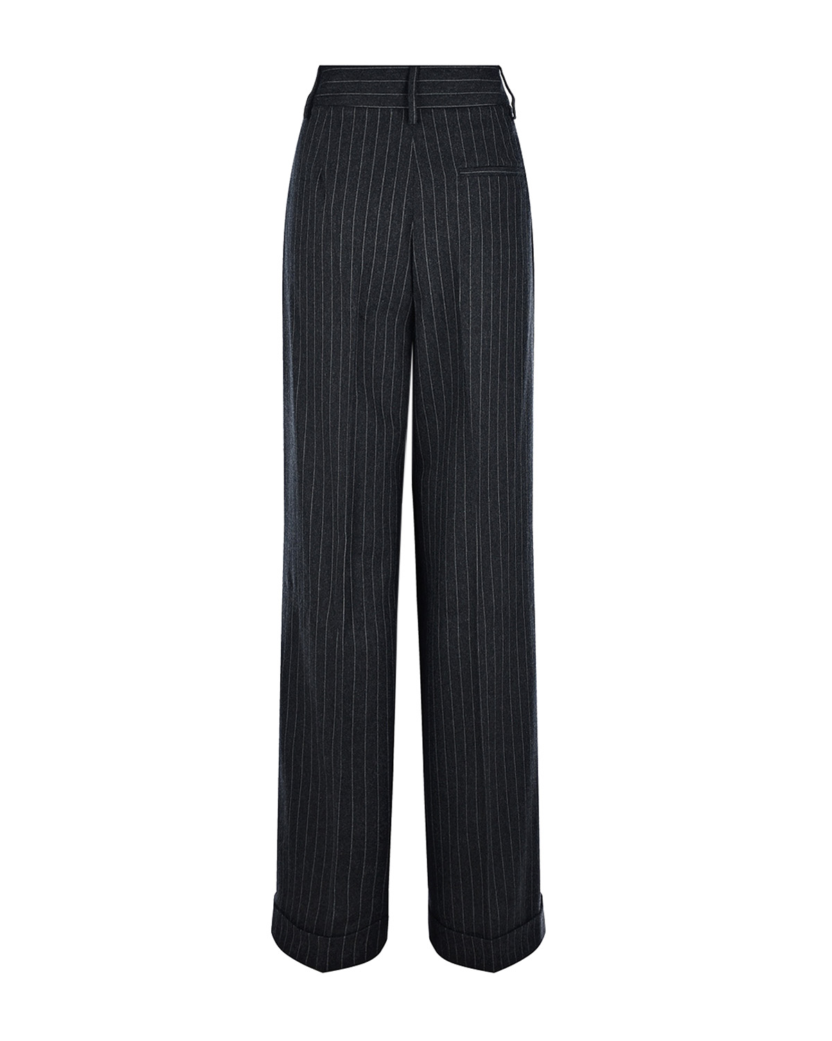 Черные брюки в полоску Vivetta, размер 46, цвет черный - фото 2
