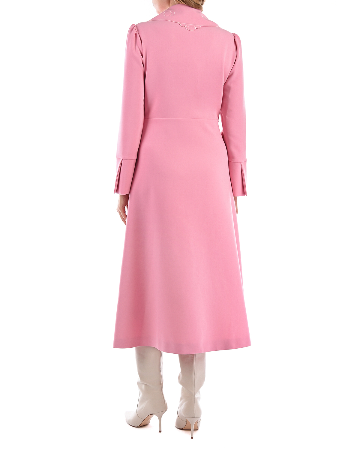 Розовое приталенное платье Vivetta, размер 44, цвет розовый - фото 4