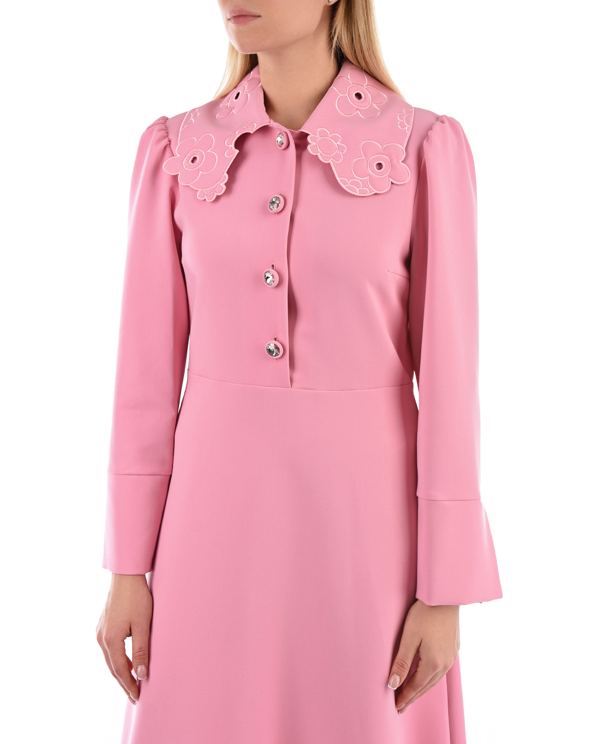Розовое приталенное платье Vivetta, размер 44, цвет розовый - фото 7