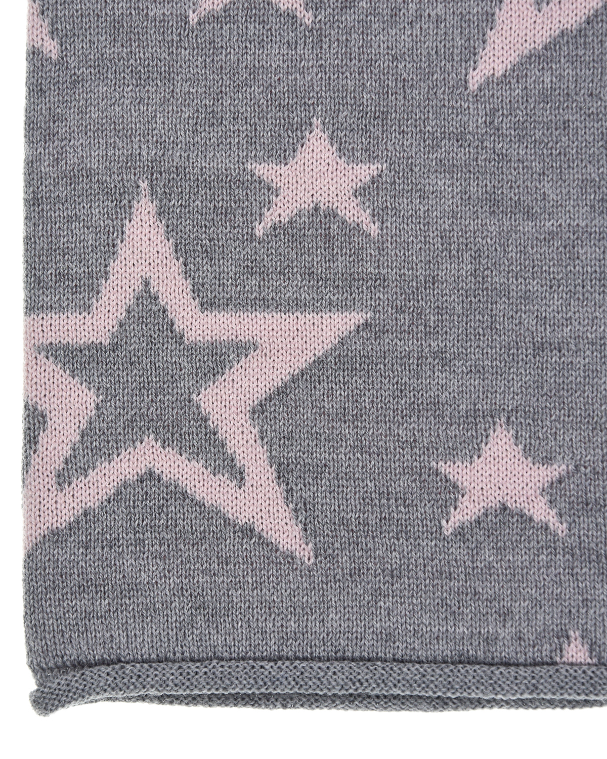 Серый шарф с розовыми звездами Catya детский, размер 59, цвет мультиколор - фото 4