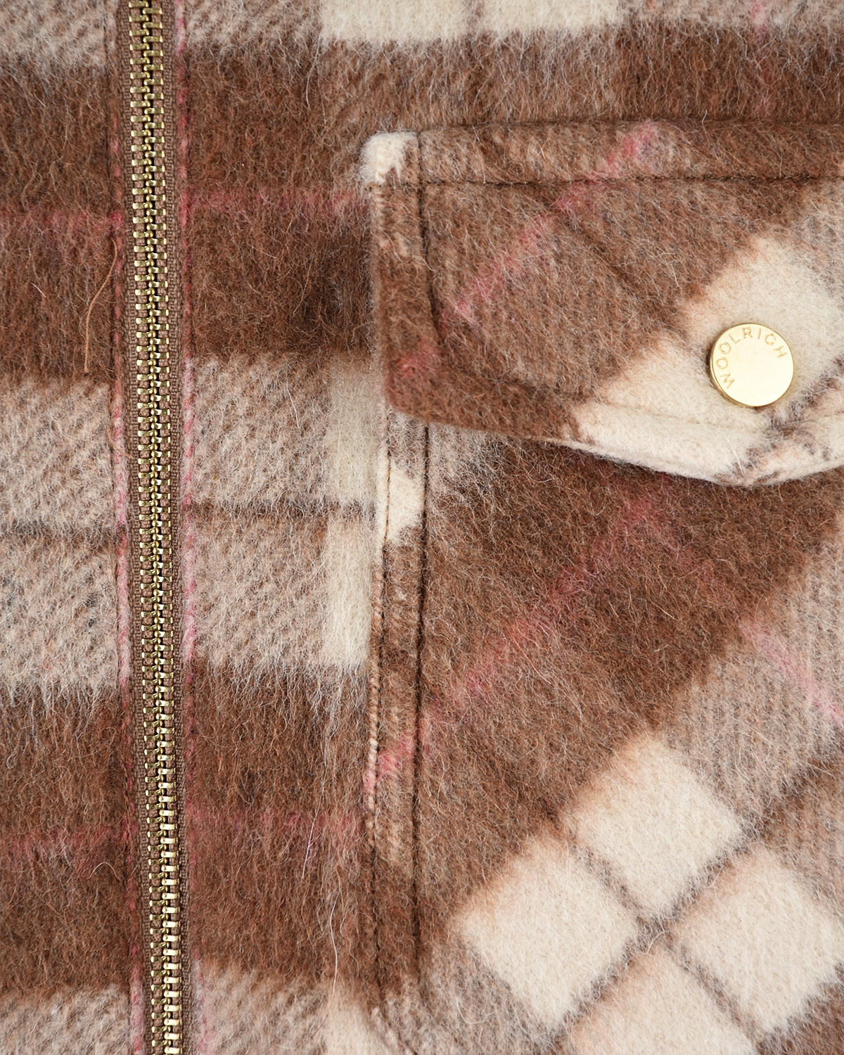 Куртка-бомбер в клетку Woolrich, размер 40, цвет коричневый - фото 9