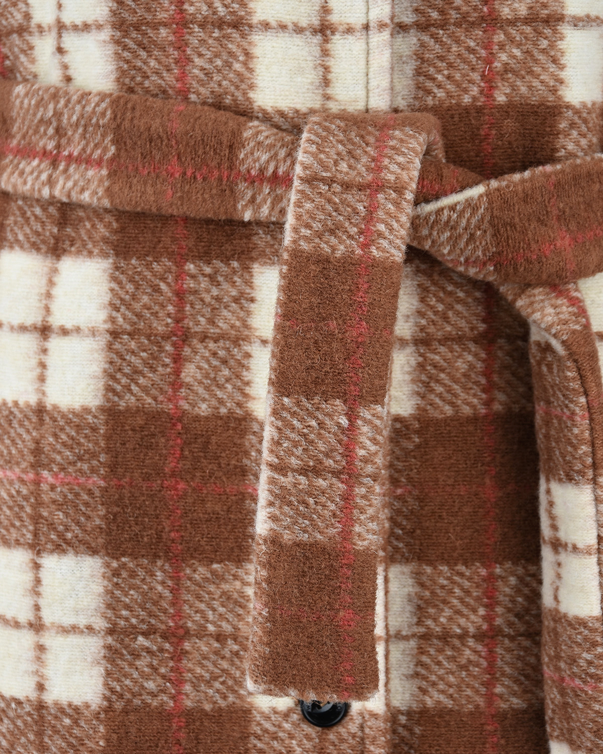 Клетчатое пальто с накладными карманами Woolrich, размер 42, цвет коричневый - фото 10