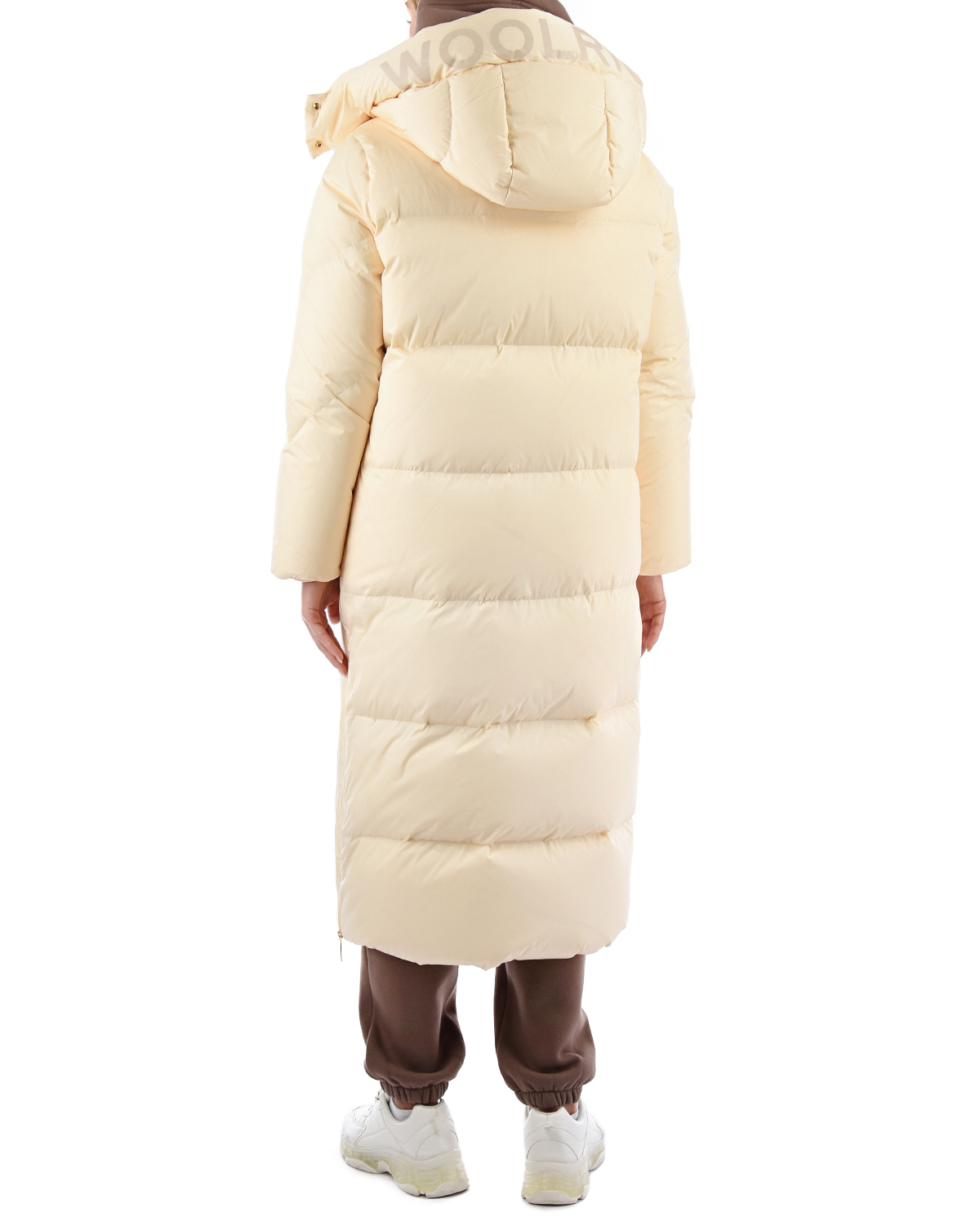 Стеганое пальто молочного цвета Woolrich, размер 40 - фото 3