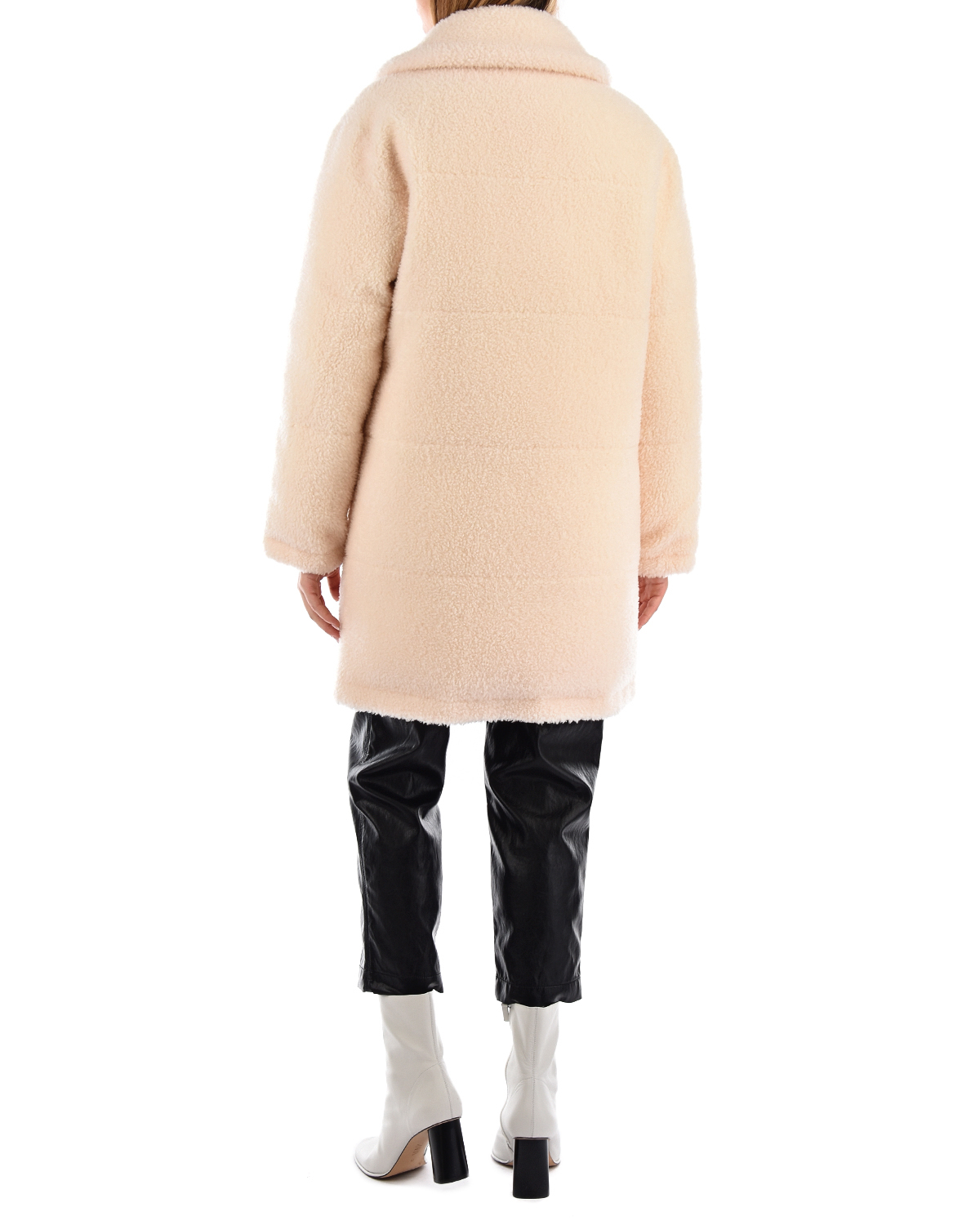 Двухстороннее укороченное пальто Yves Salomon, размер 36, цвет нет цвета - фото 5