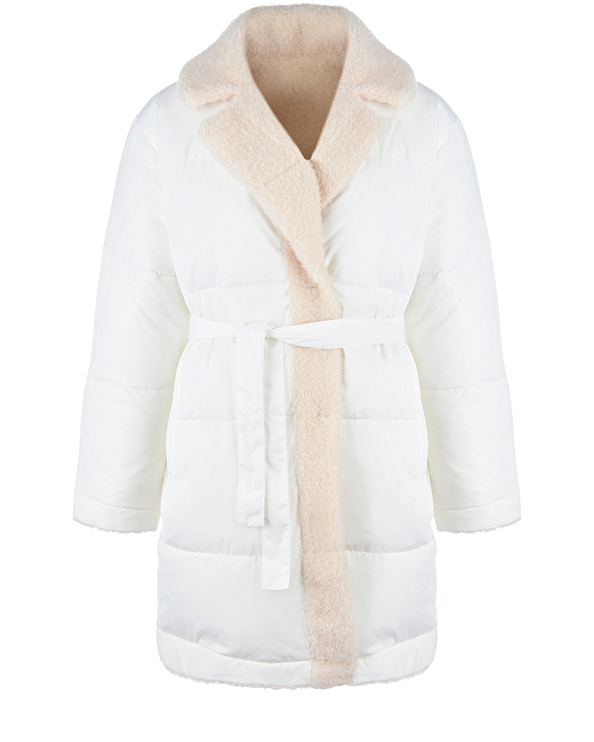 Двухстороннее укороченное пальто Yves Salomon, размер 36, цвет нет цвета