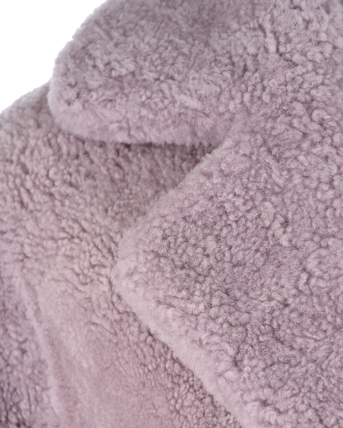 Двустороннее пальто из овчины Yves Salomon, размер 40, цвет сиреневый - фото 9