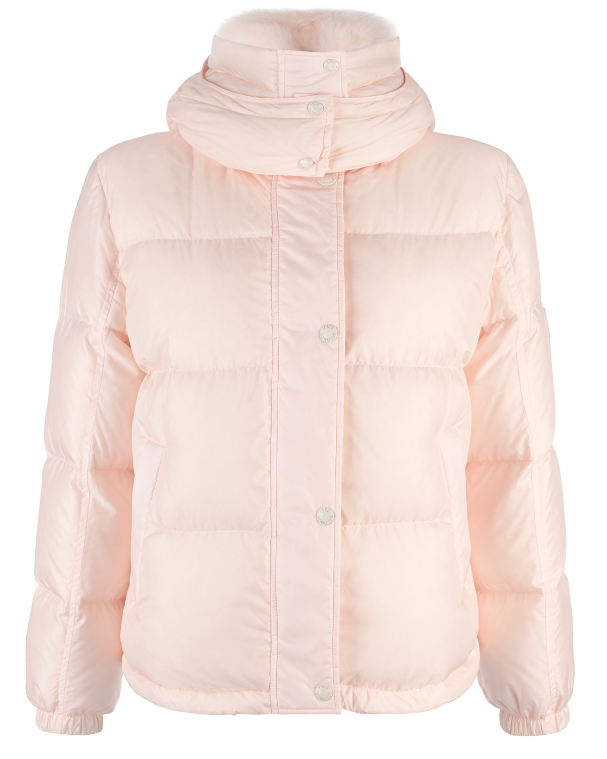 Короткая розовая куртка Yves Salomon, размер 38, цвет розовый
