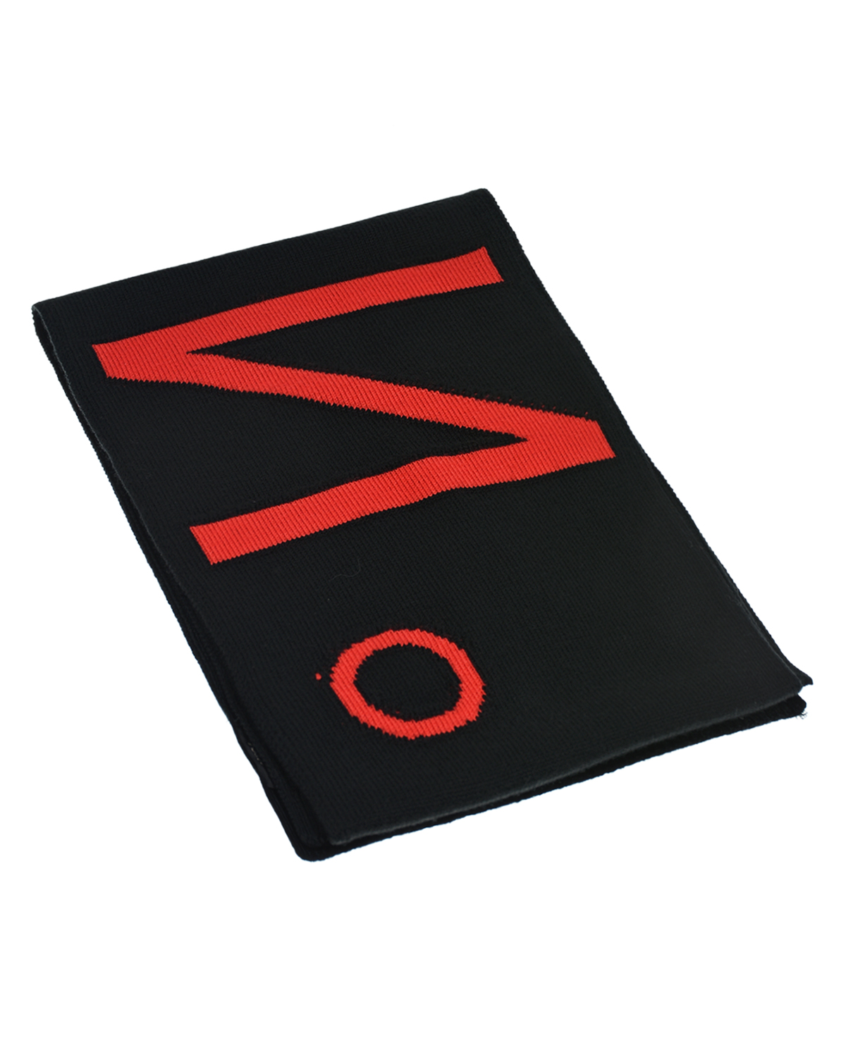 Черный шарф с красным логотипом, 165x26 см No. 21 детский, размер 1 - фото 2