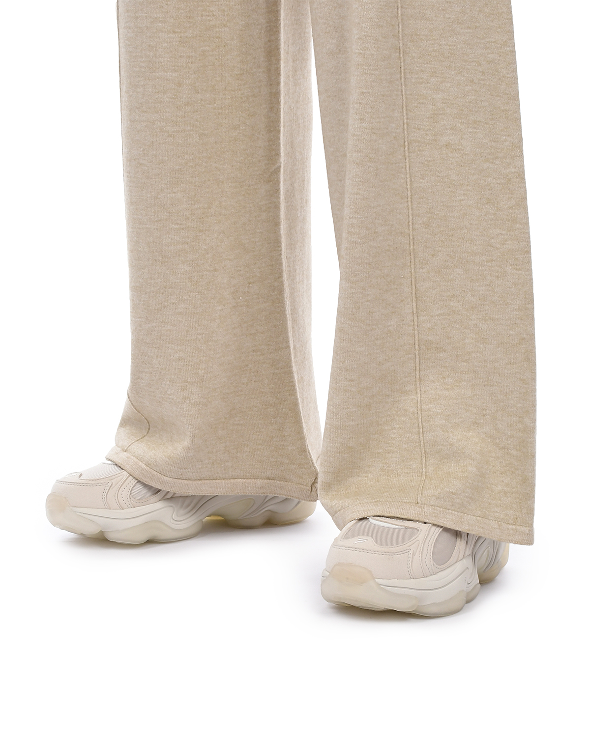 Бежевые брюки палаццо Hinnominate, размер 40, цвет бежевый - фото 7