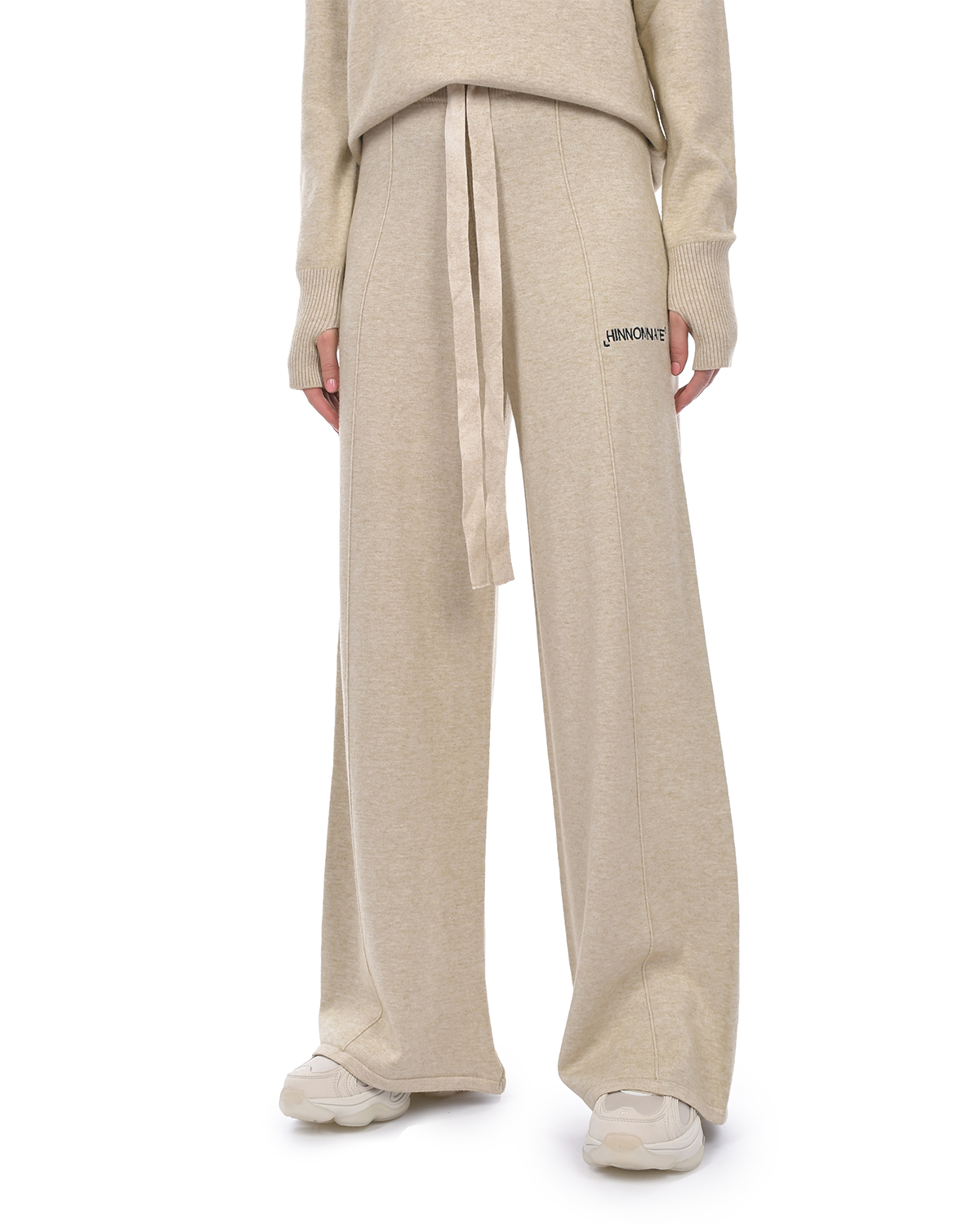 Бежевые брюки палаццо Hinnominate, размер 40, цвет бежевый - фото 5
