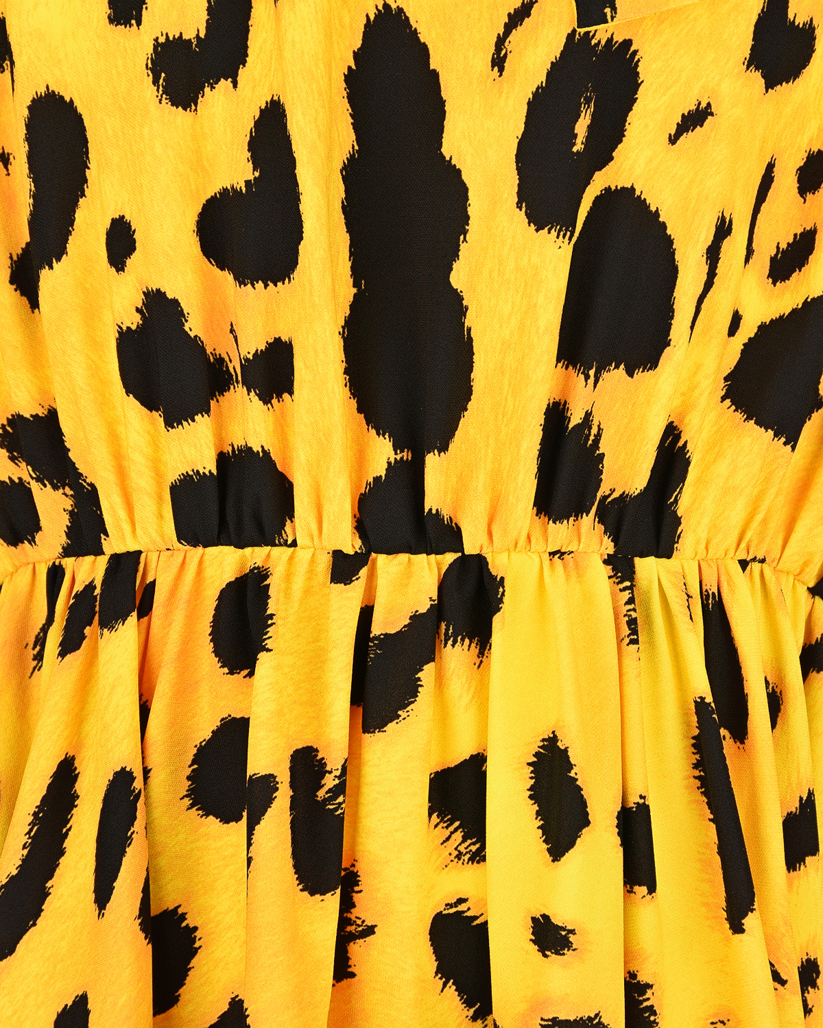 Желтое платье с леопардовым принтом Dolce&Gabbana детское, размер 152, цвет желтый - фото 3