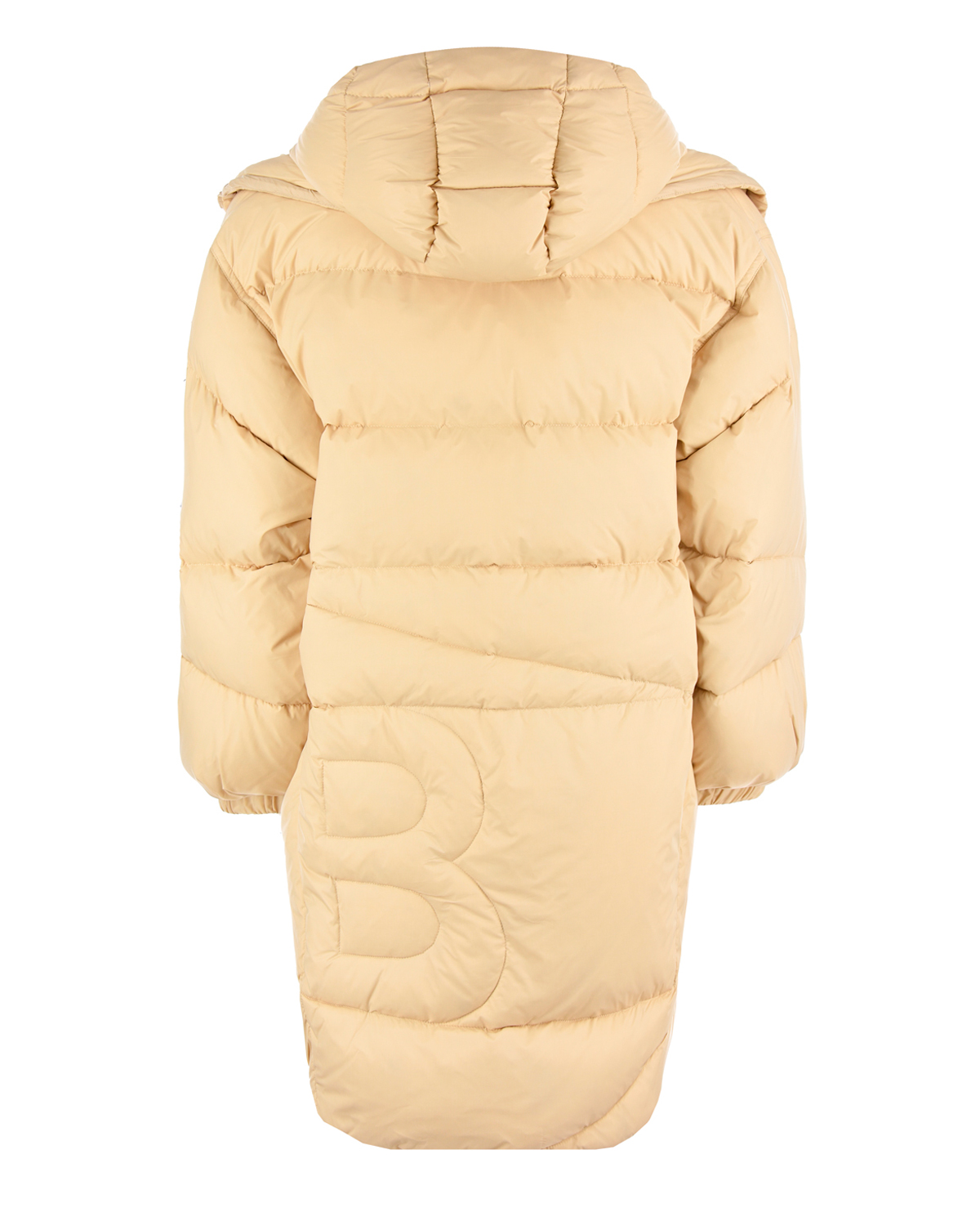 Кремовое пальто-пуховик Bacon детское, размер 128, цвет кремовый - фото 2