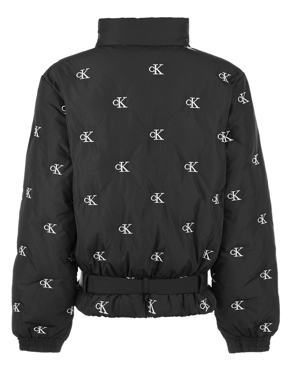 Укороченная черная куртка Calvin Klein детская, размер 152, цвет черный - фото 2