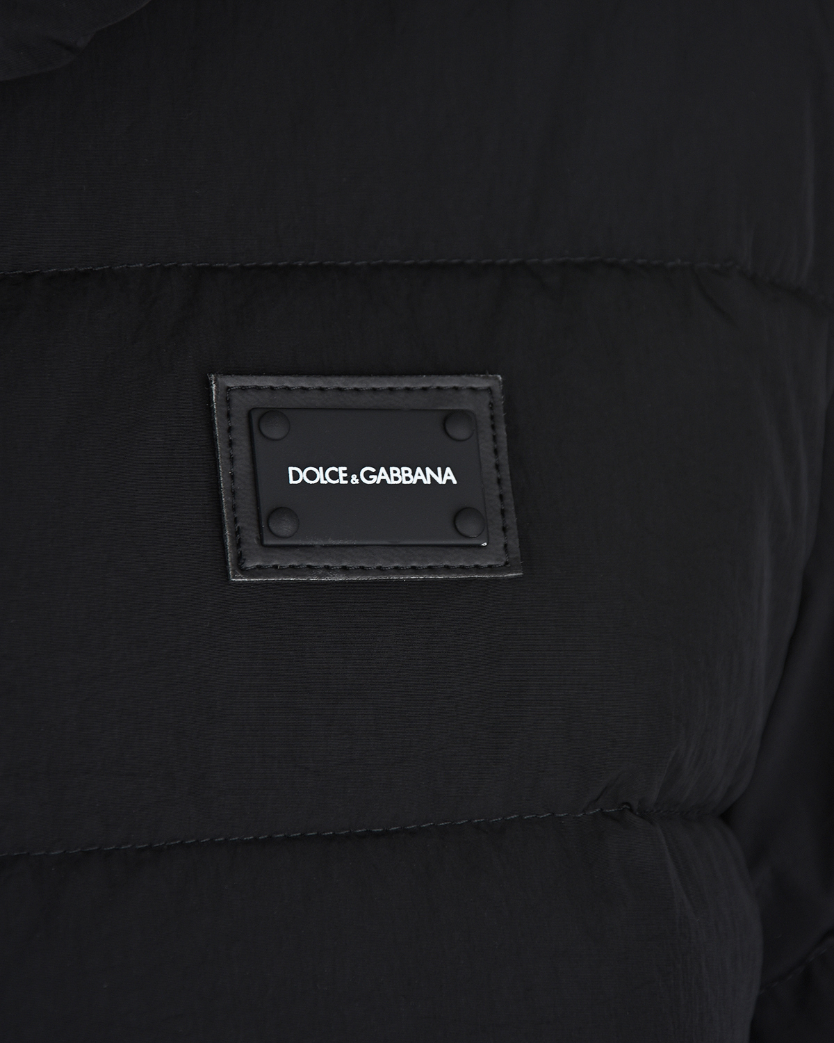 Куртка-пуховик с накладными карманами Dolce&Gabbana детская, размер 152, цвет черный - фото 3
