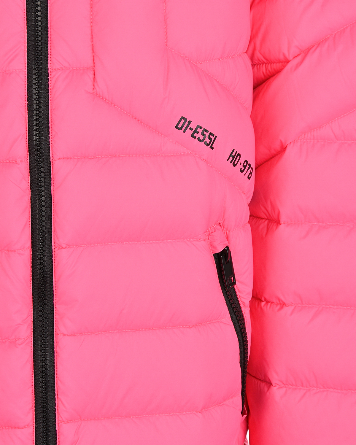 Куртка-пуховик цвета фуксии Diesel детская, размер 104 - фото 3