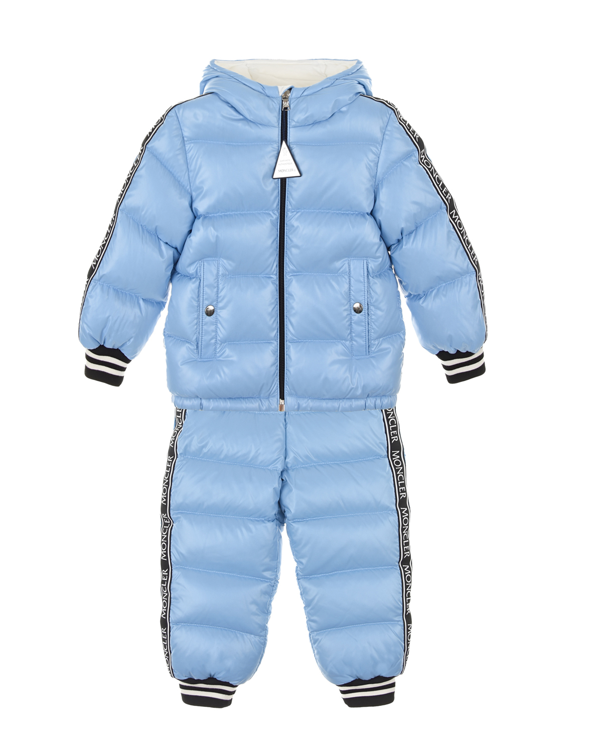 Комплект: куртка и полукомбинезон, голубой Moncler детский, размер 80 - фото 1