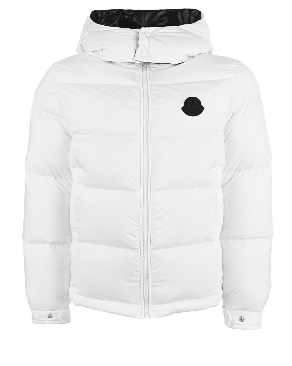 Белая куртка-пуховик с капюшоном Moncler детская, размер 128, цвет белый - фото 1