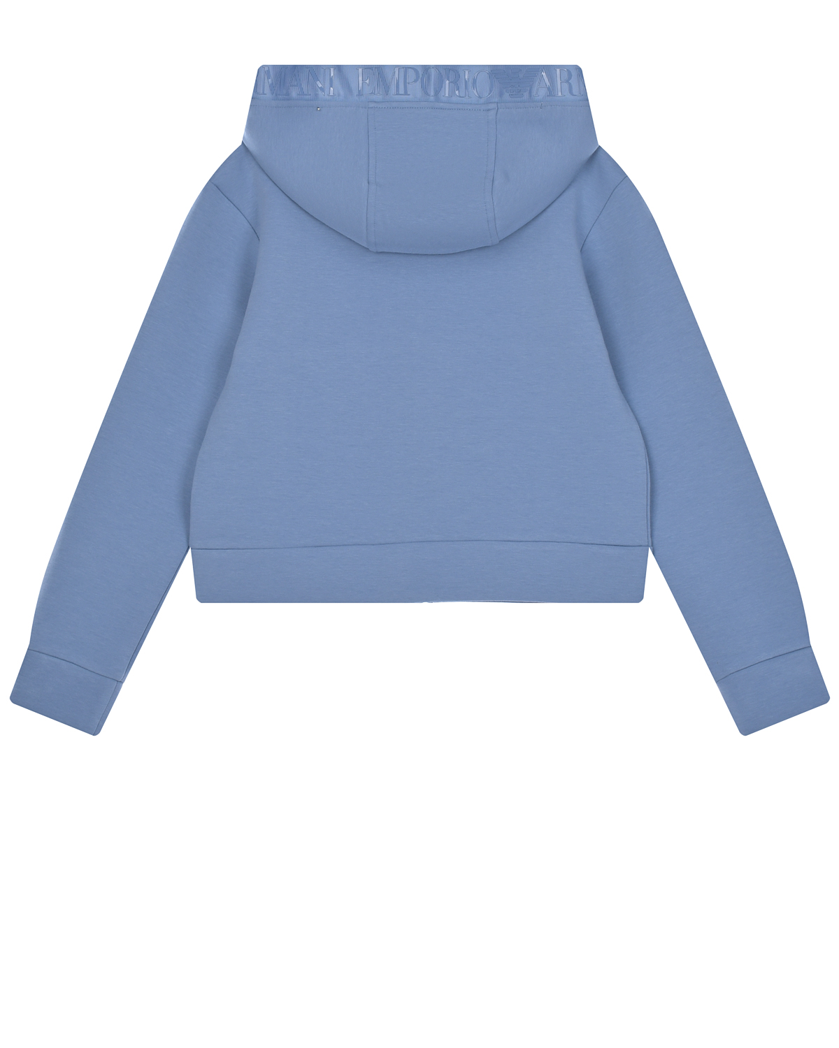 Голубая спортивная куртка с капюшоном Emporio Armani детская, размер 128, цвет голубой - фото 2