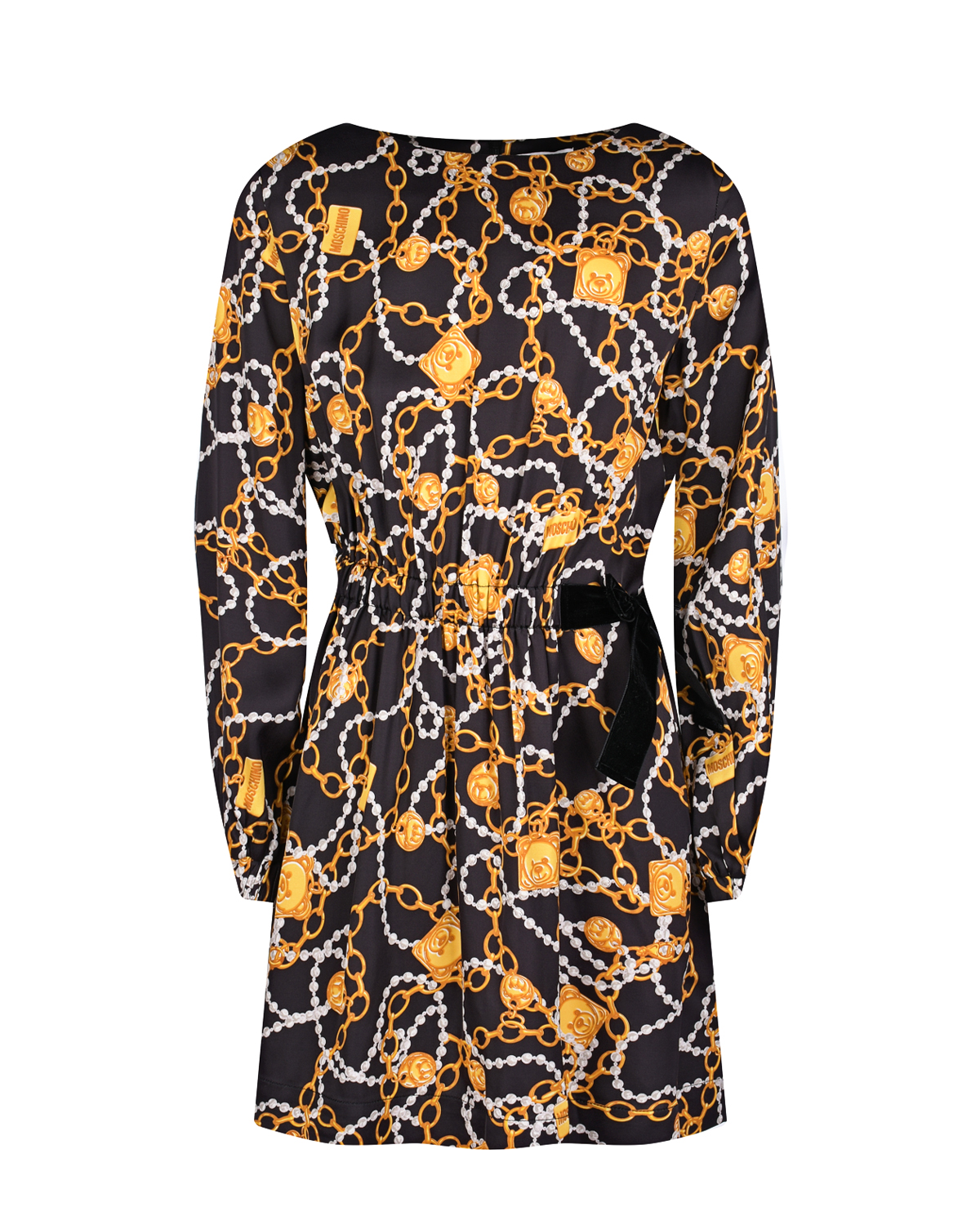 Платье со сплошным принтом "украшения" Moschino детское, размер 140, цвет мультиколор - фото 1