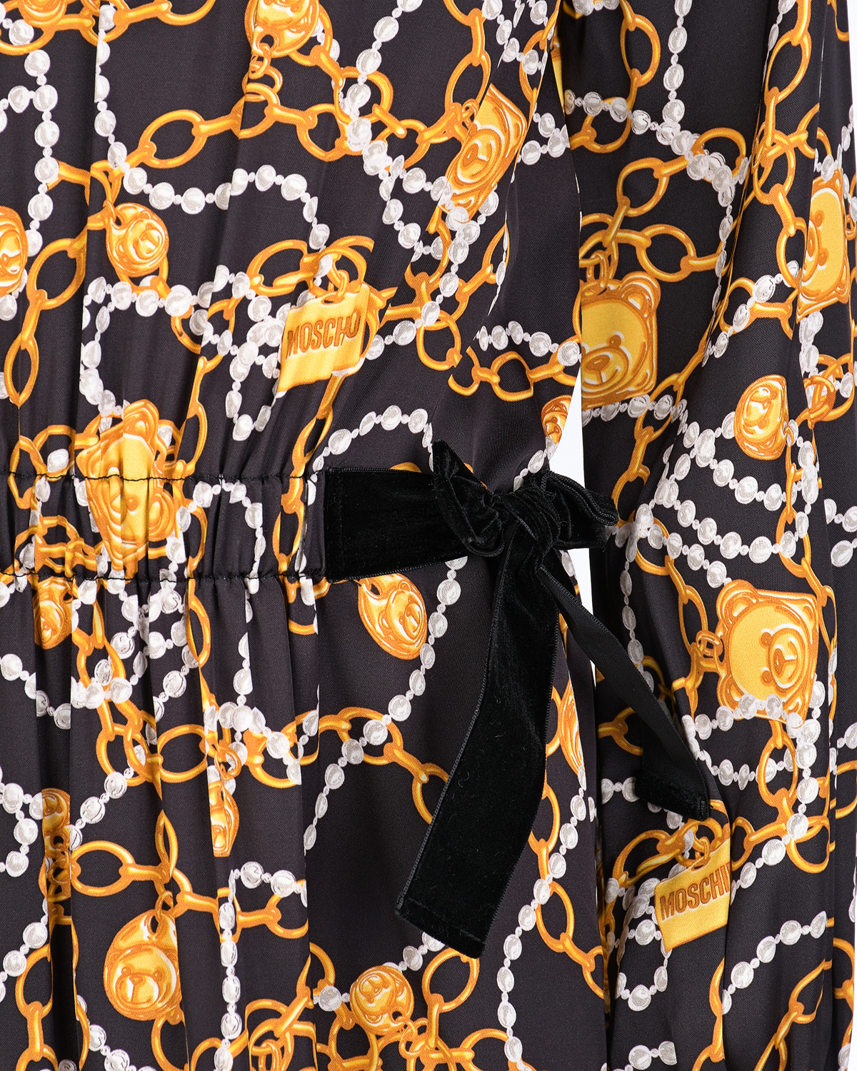 Платье со сплошным принтом "украшения" Moschino детское, размер 140, цвет мультиколор - фото 3