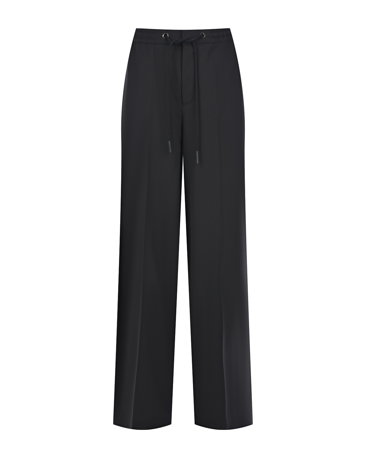 Черные брюки с поясом на кулиске ADDICTED_TO, размер 40, цвет черный - фото 1