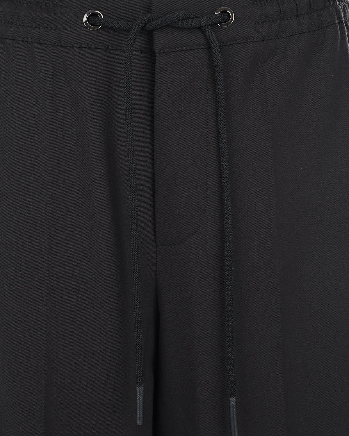 Черные брюки с поясом на кулиске ADDICTED_TO, размер 40, цвет черный - фото 3