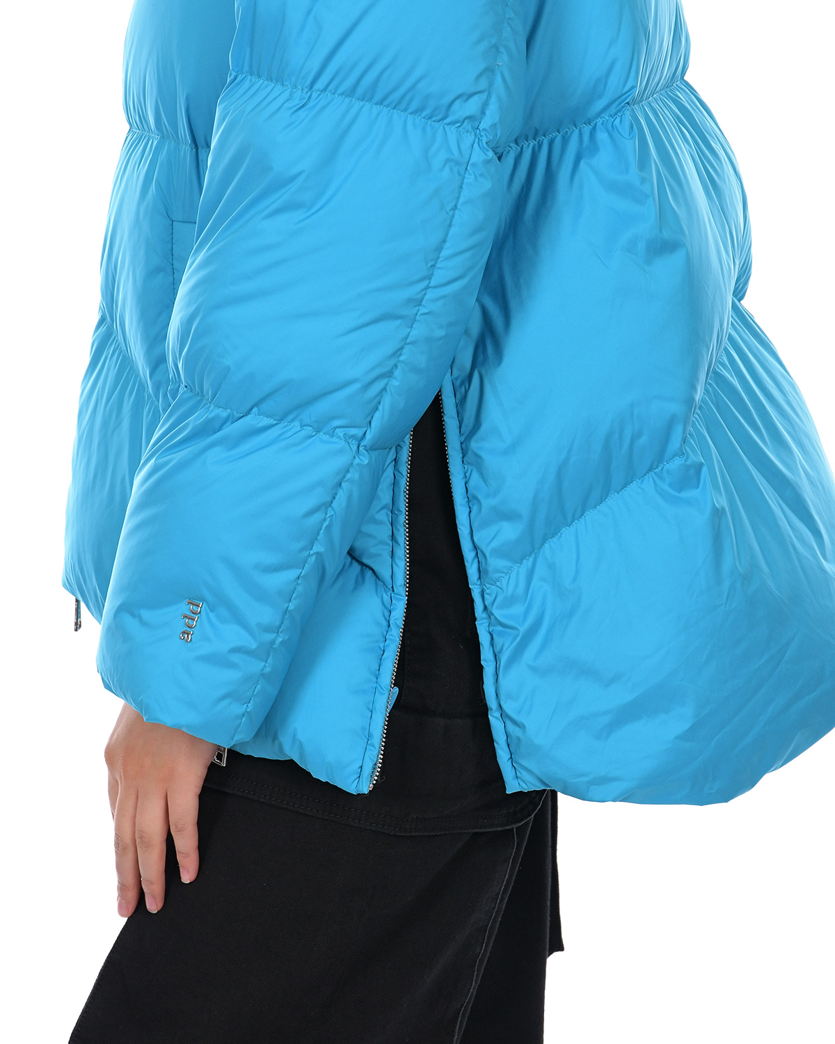 Синяя куртка с асимметричным подолом ADD, размер 40, цвет синий - фото 10