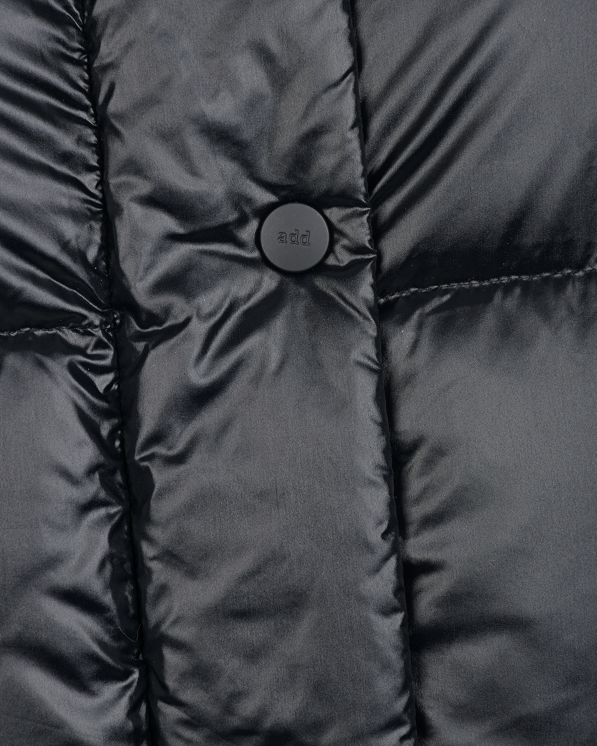 Черная куртка с глянцевым эффектом ADD, размер 42, цвет черный - фото 10