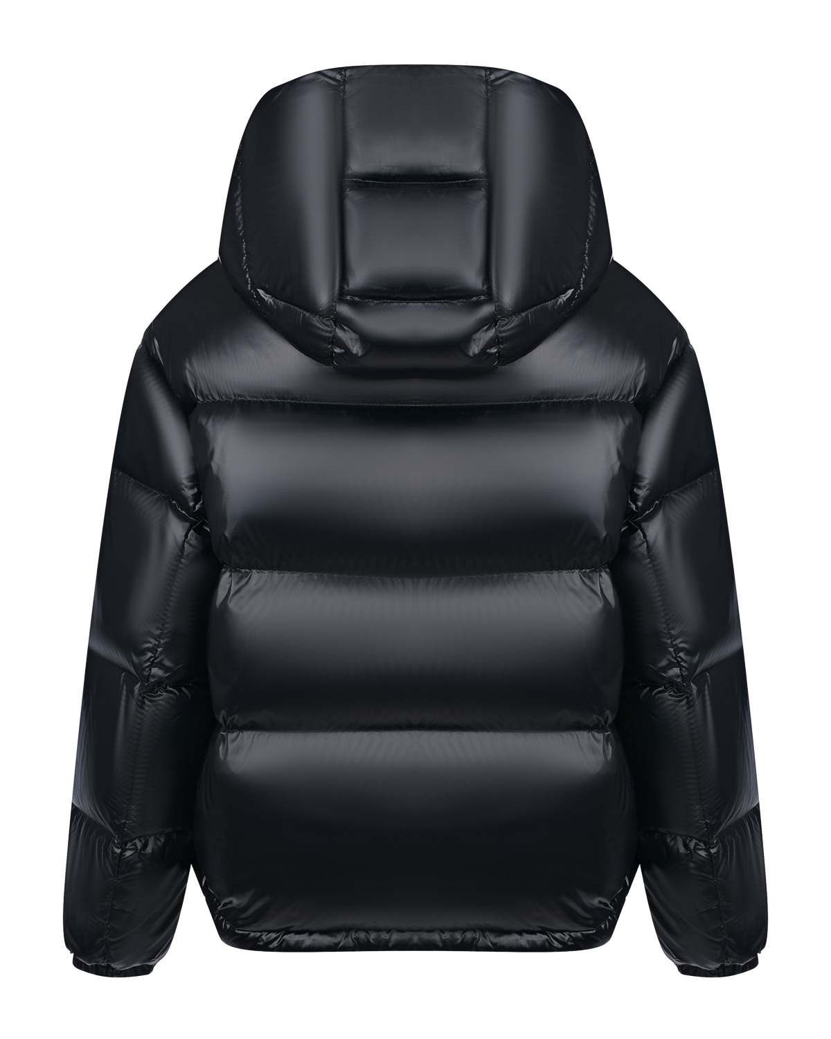 Черная куртка с глянцевым эффектом ADD, размер 42, цвет черный - фото 5