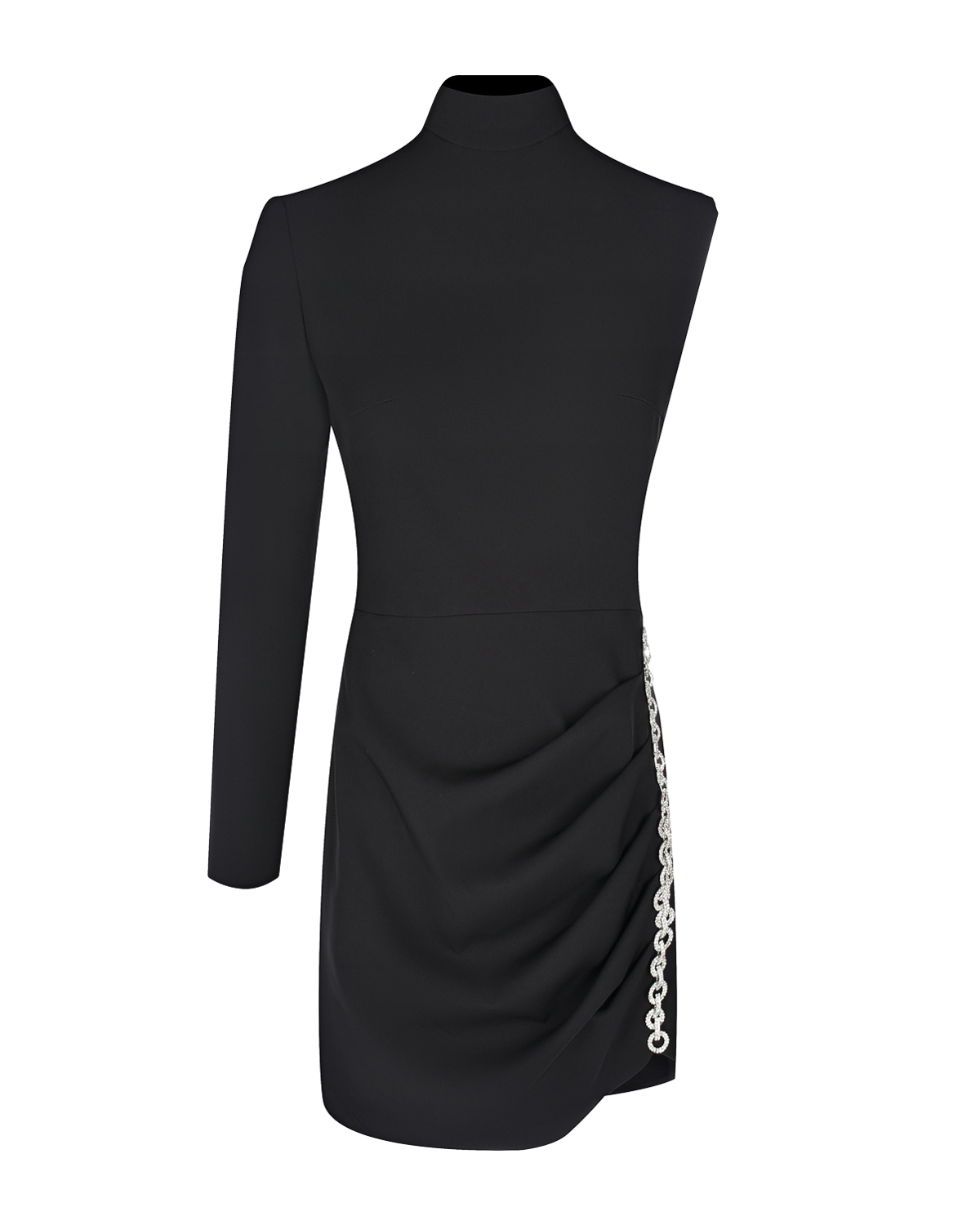 Асимметричное платье черного цвета ALINE