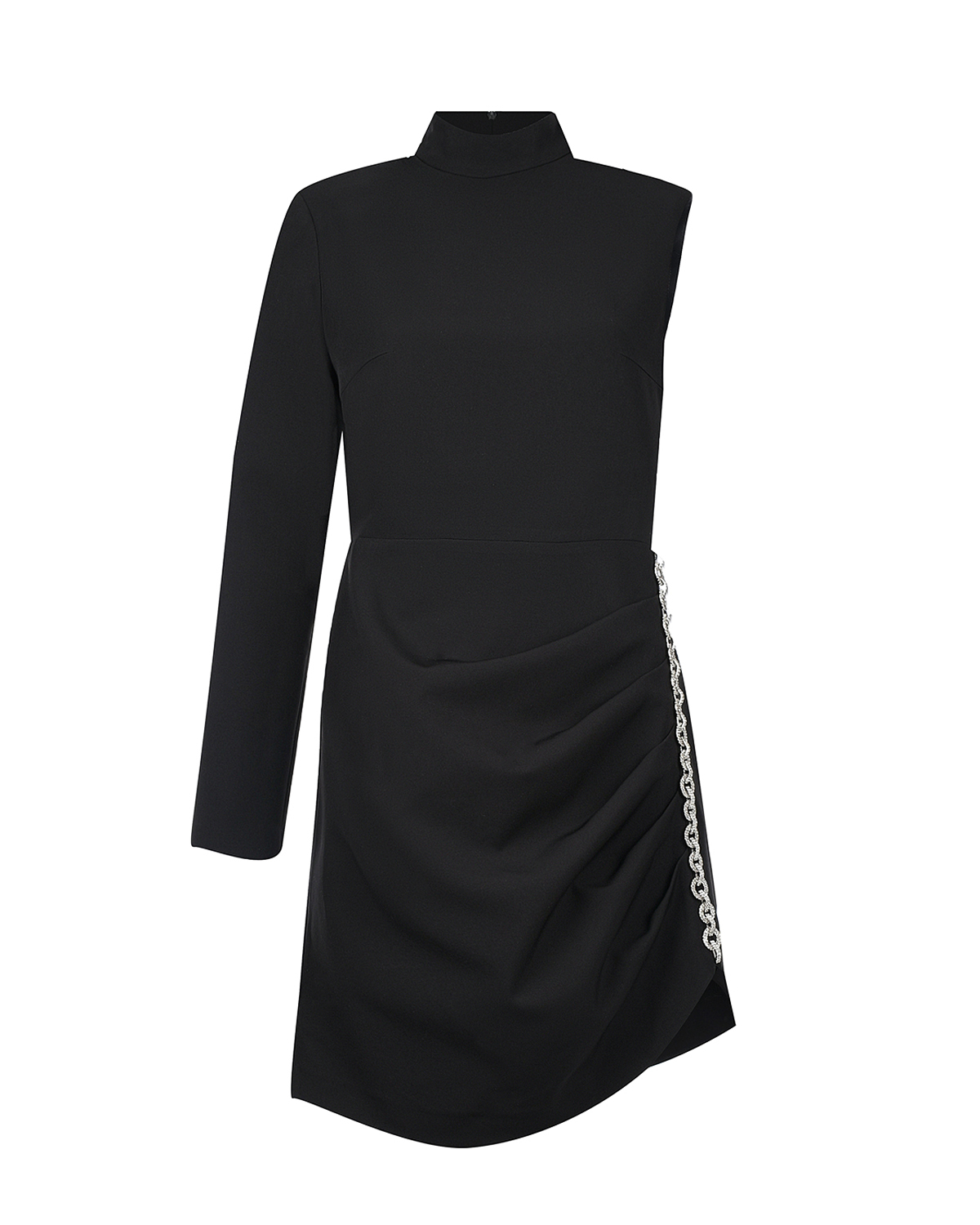 Асимметричное платье черного цвета ALINE, размер 40 - фото 1