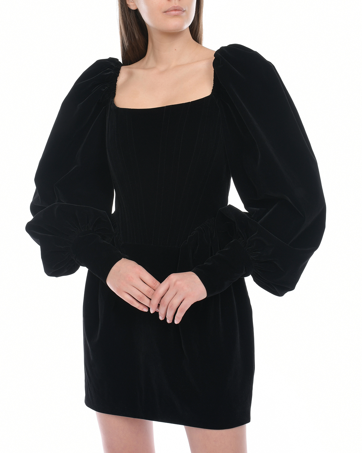Черное бархатное платье ALINE, размер 40, цвет черный - фото 7