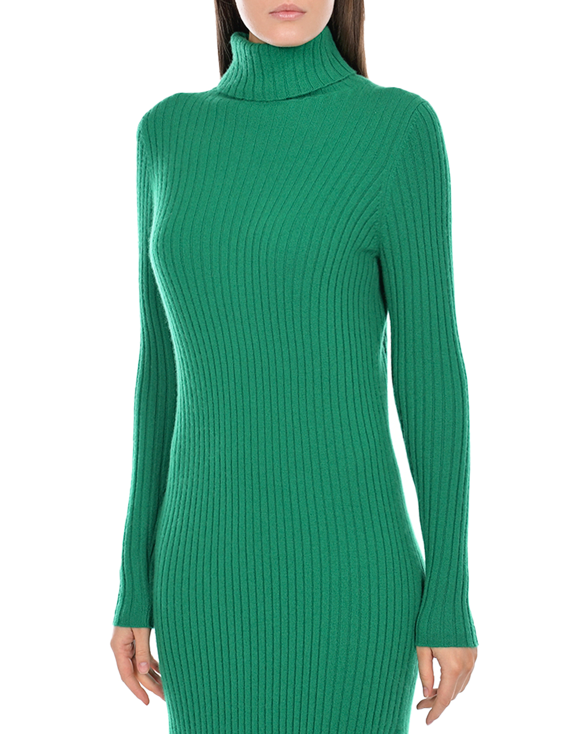 Платье из кашемира зеленого цвета Allude, размер 38 - фото 7