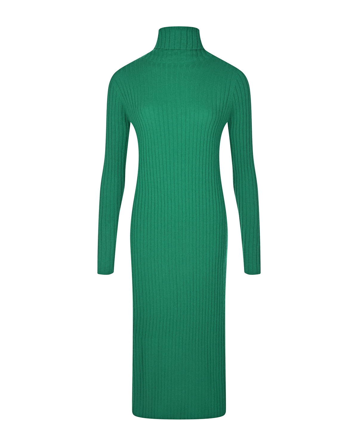 Платье из кашемира зеленого цвета Allude, размер 38 - фото 1