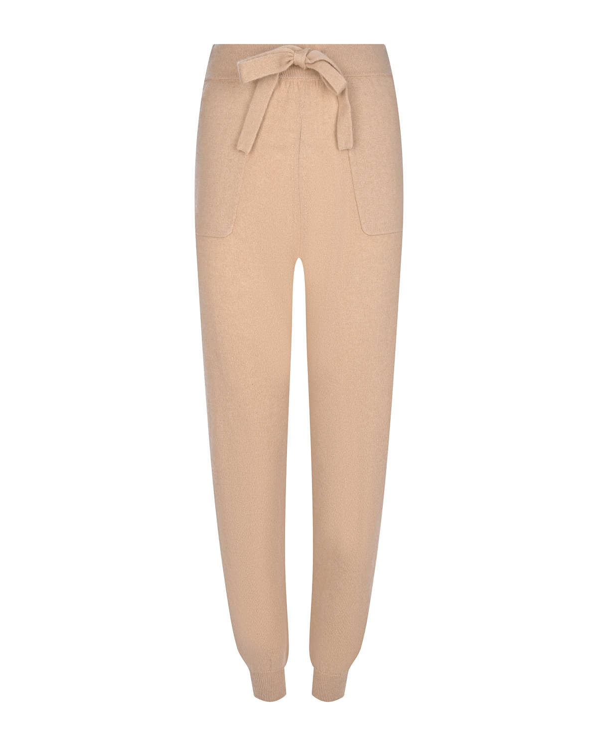 Бежевые спортивные брюки из шерсти и кашемира Allude, размер 38, цвет бежевый - фото 1