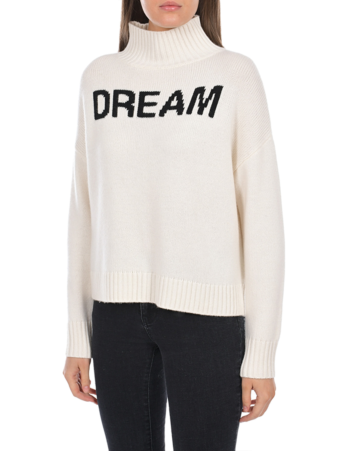 Джемпер молочного цвета с принтом "Dream" Allude, размер 38 - фото 6