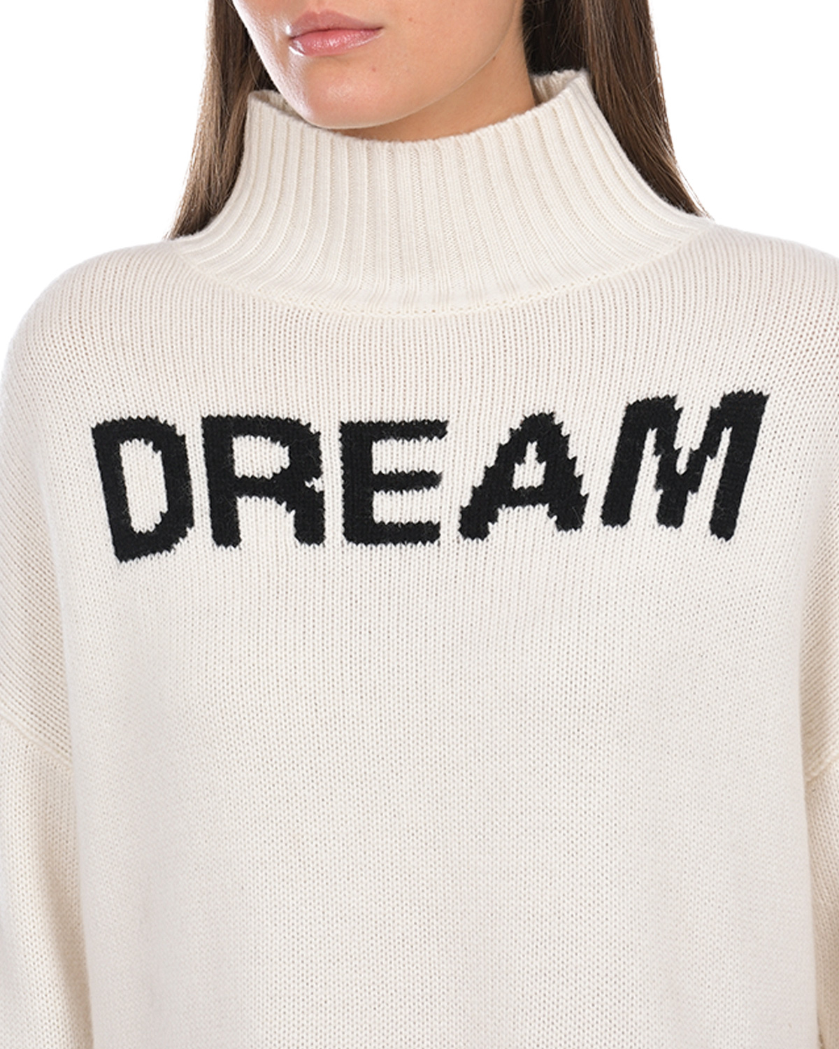 Джемпер молочного цвета с принтом "Dream" Allude, размер 38 - фото 7