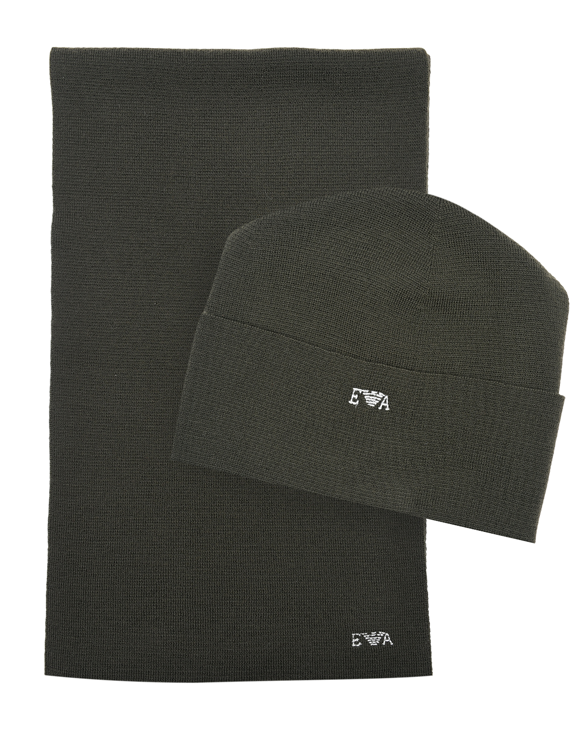 Комплект: шапка и шарф,хаки Emporio Armani детский, размер L