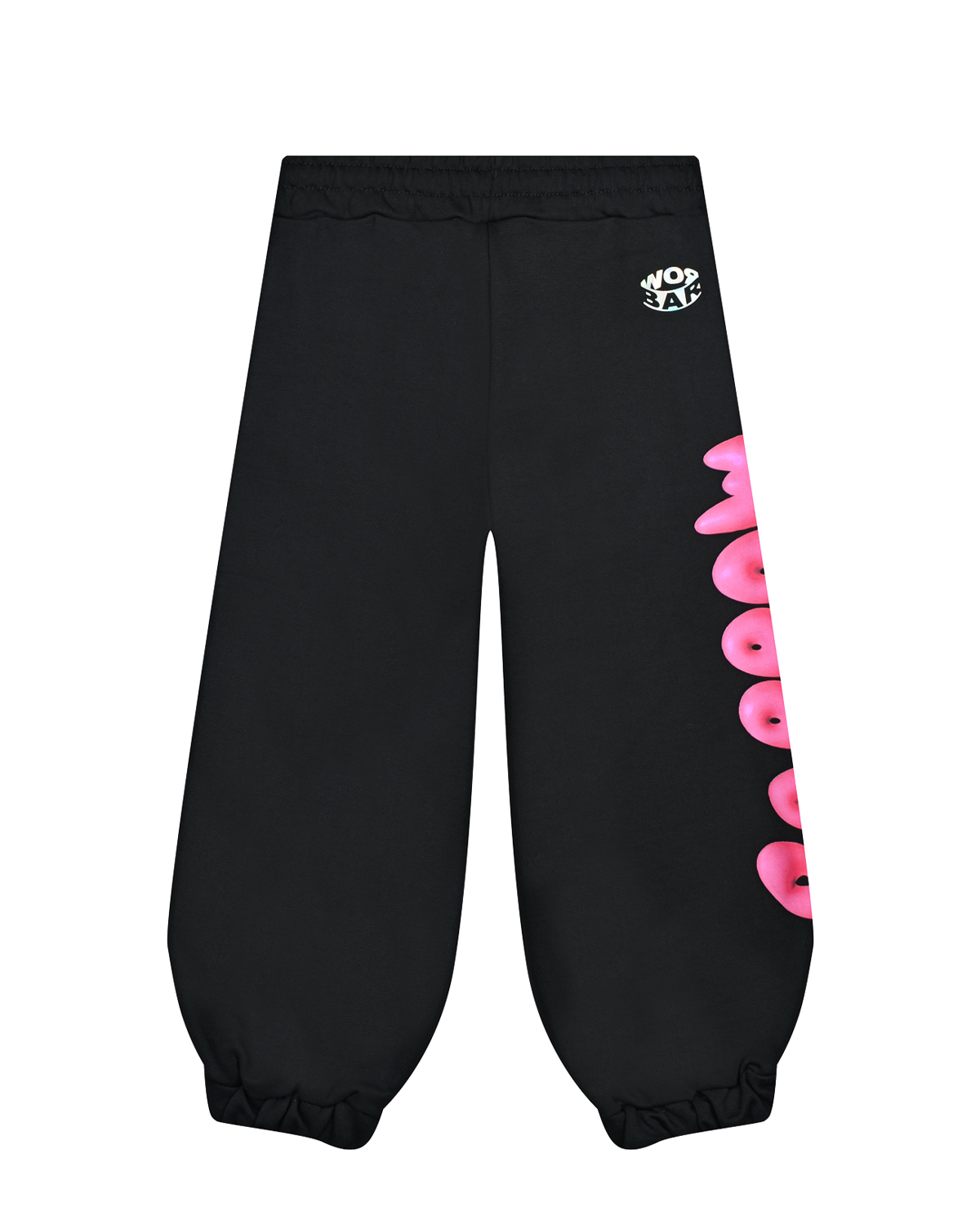 Черные спортивные брюки с розовым лого Barrow детские, размер 116, цвет черный - фото 2