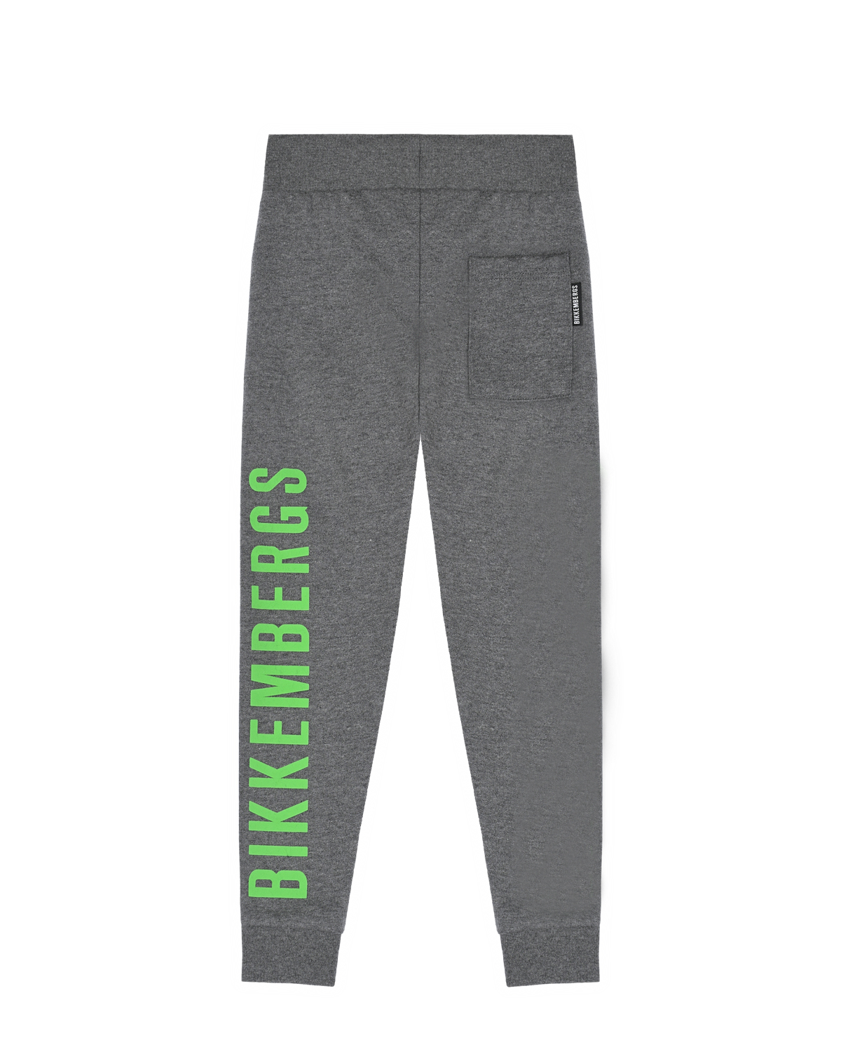 Серые спортивные брюки с зеленым лого Bikkembergs детские, размер 104, цвет серый - фото 2