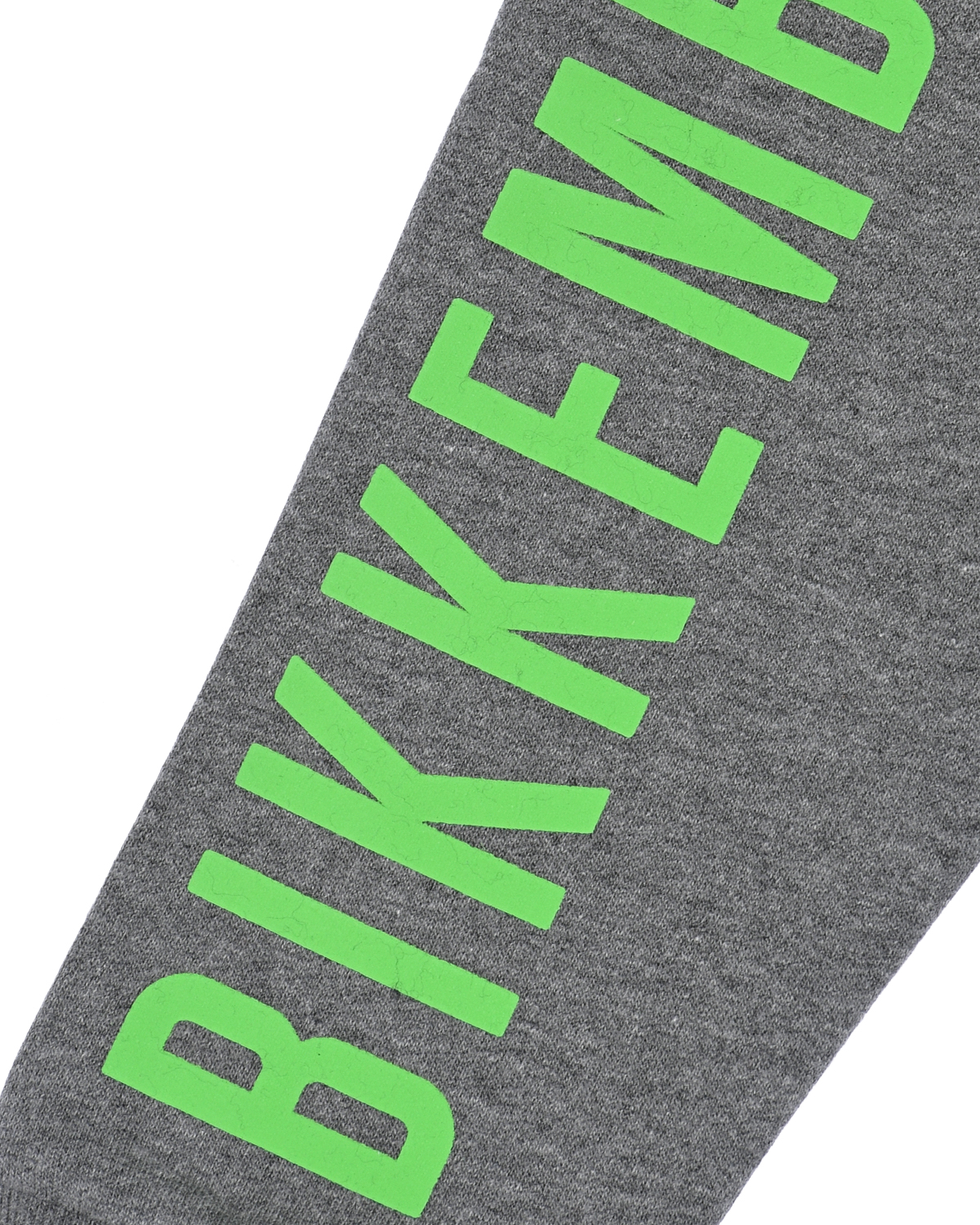 Серые спортивные брюки с зеленым лого Bikkembergs детские, размер 104, цвет серый - фото 3