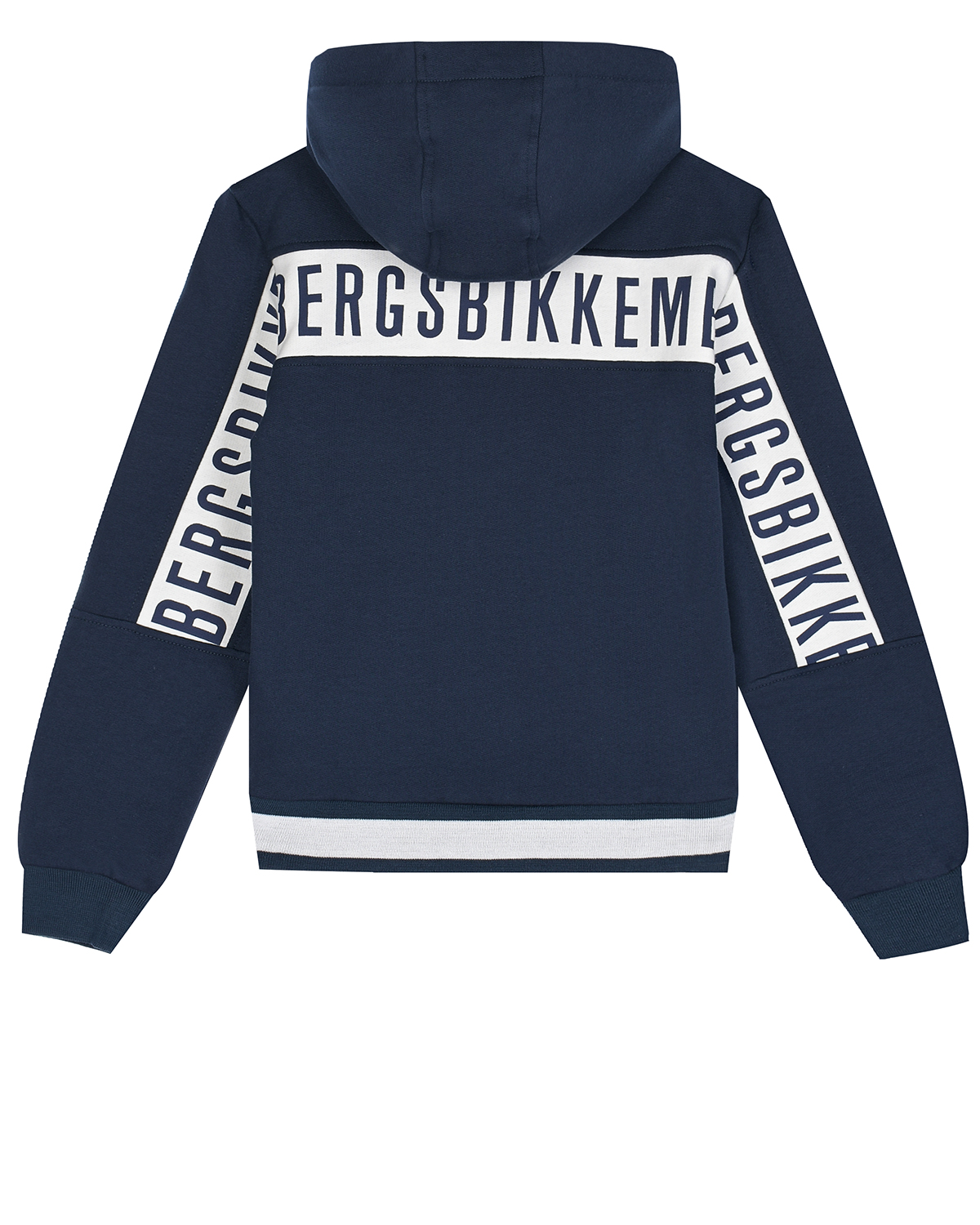 Темно-синяя спортивная куртка логотипом на спине Bikkembergs детское, размер 104, цвет синий - фото 2